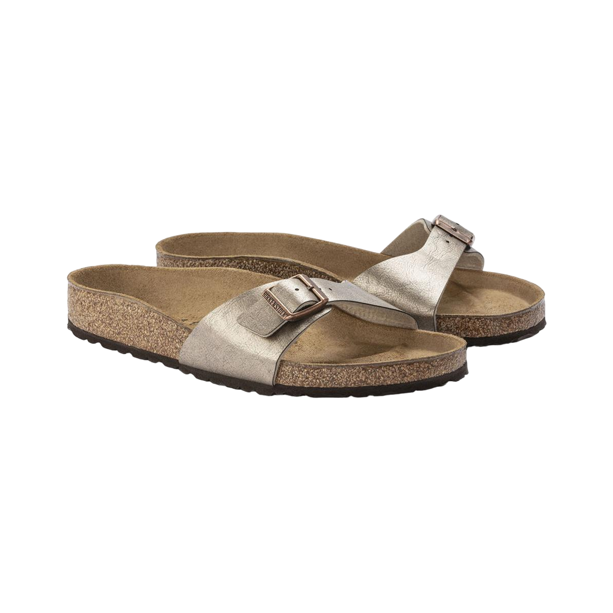 Faux leather sandals BIRKENSTOCK Golden