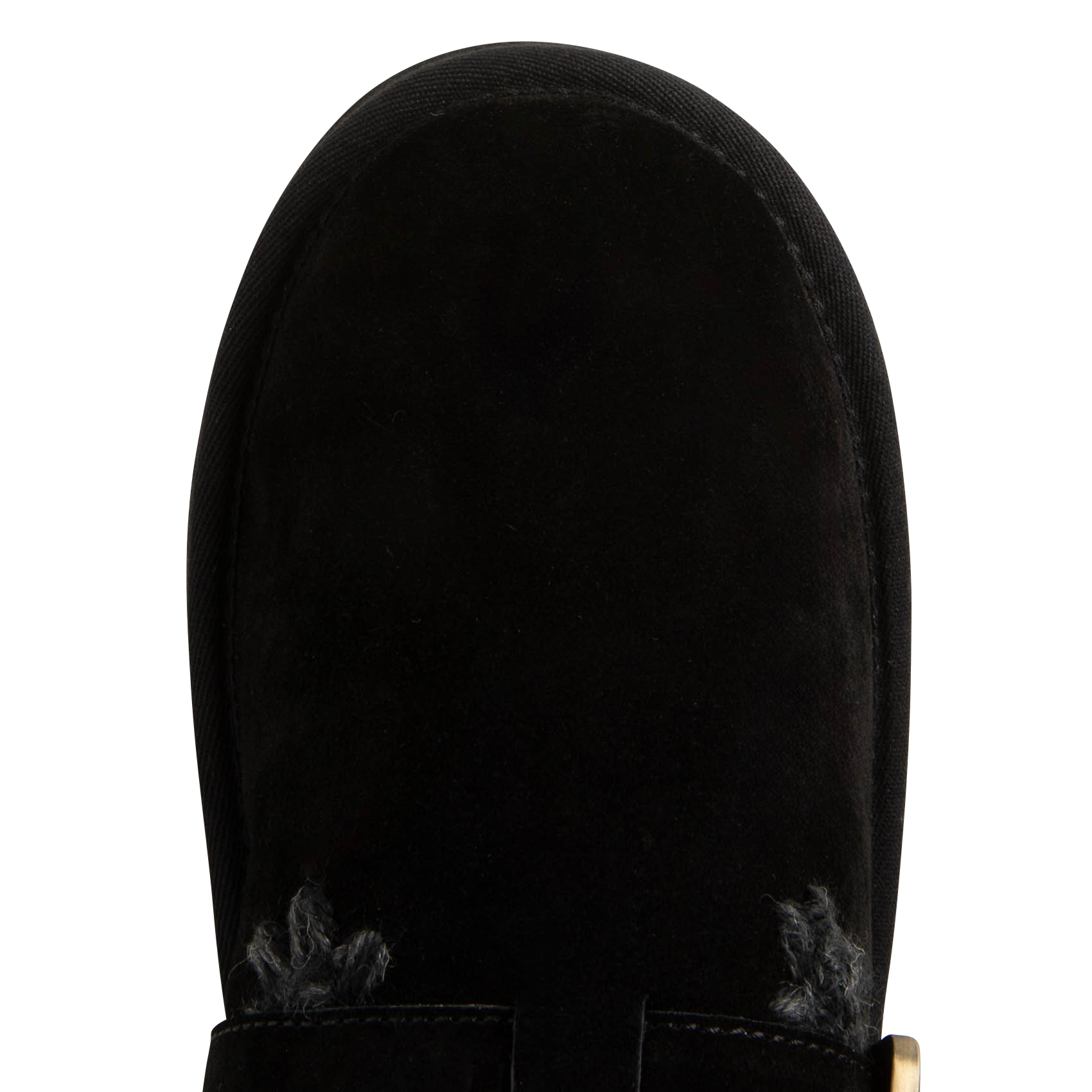 Chaussons avec boucle en métal en cuir  MOU Noir