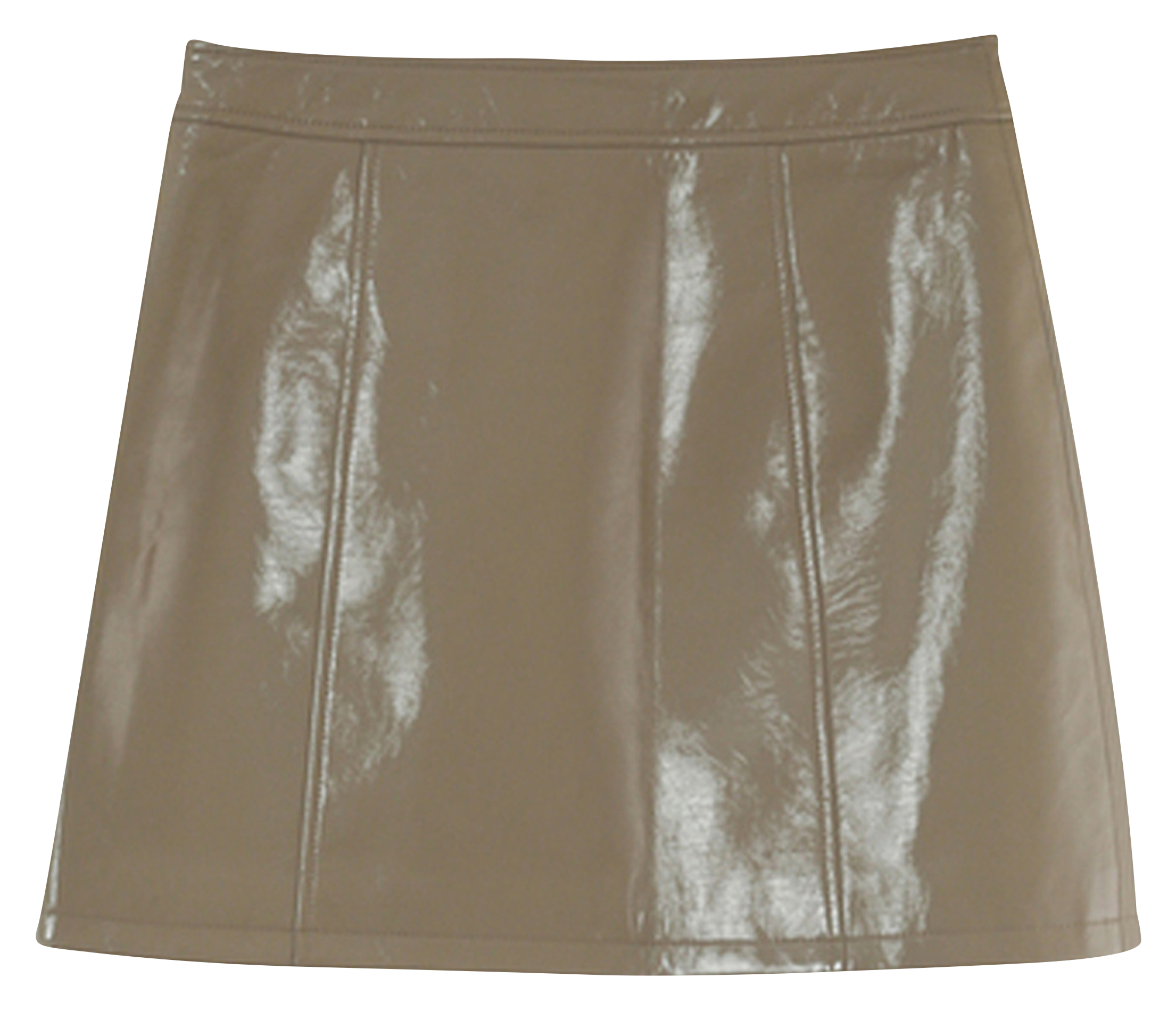 Short straight vinyl skirt GRACE ET MILA Beige