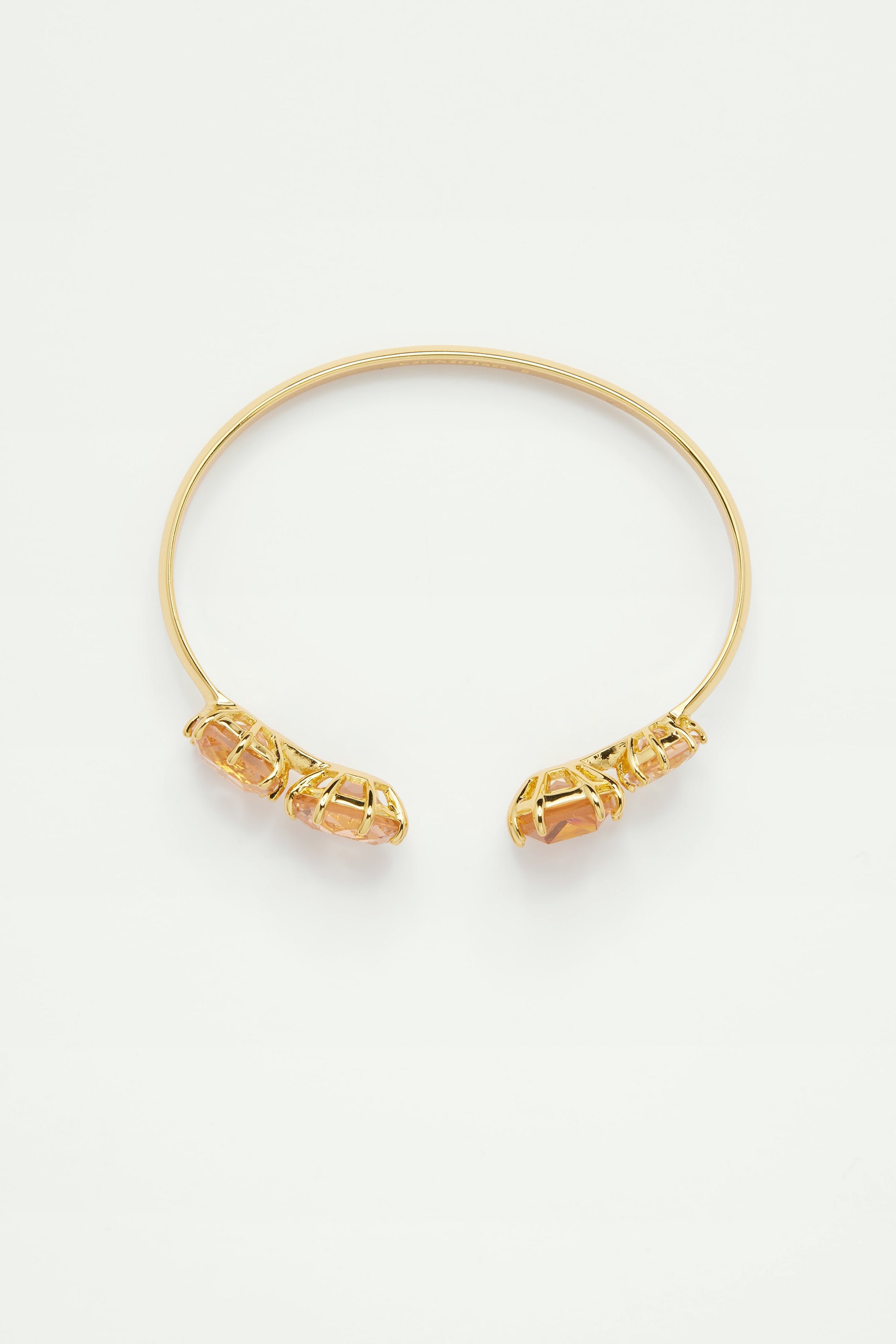 La Diamantine apricot 4-stone bangle LES NEREIDES Pink