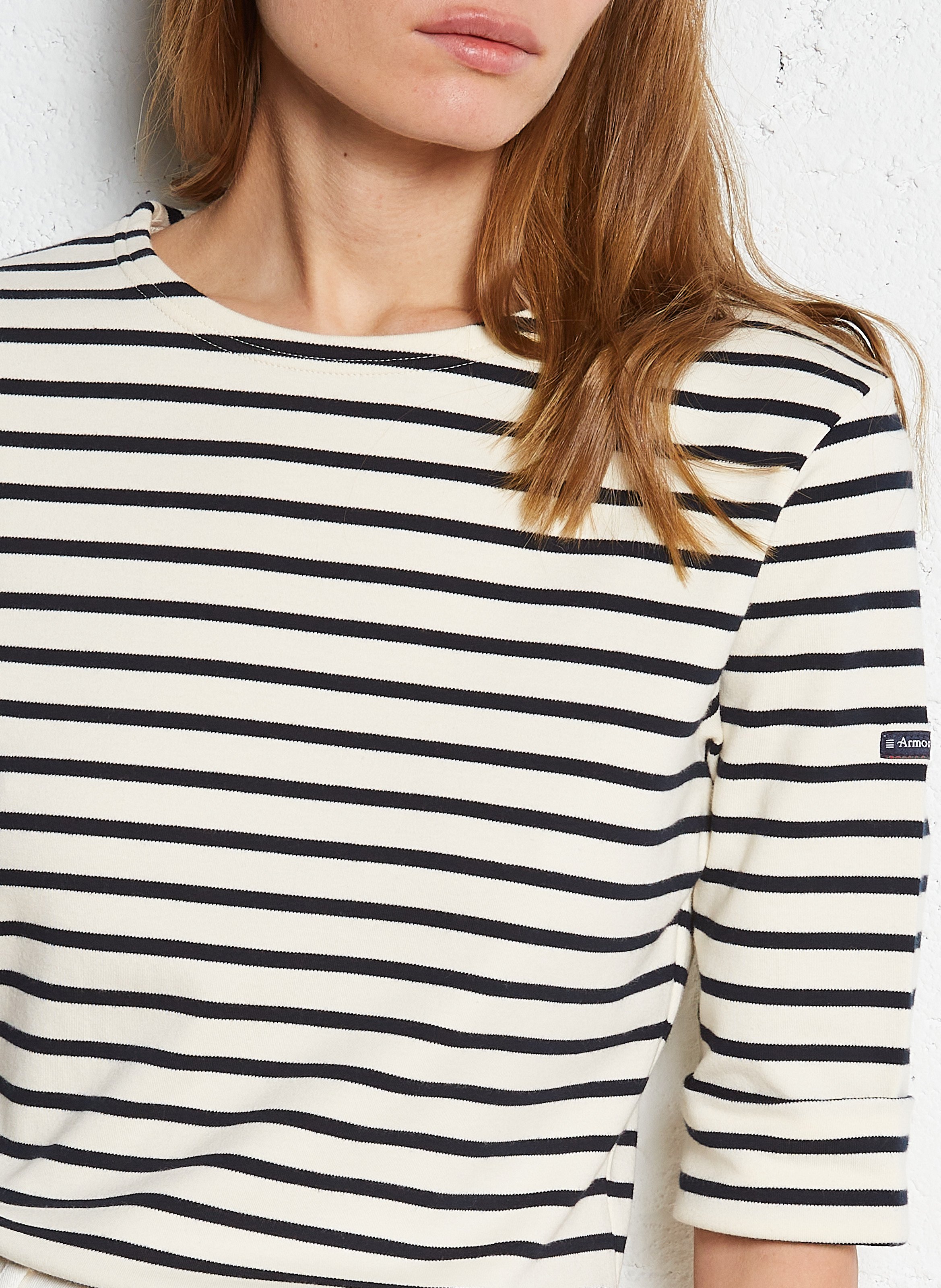 Marinière col bateau en coton épais  ARMOR LUX Multicolore