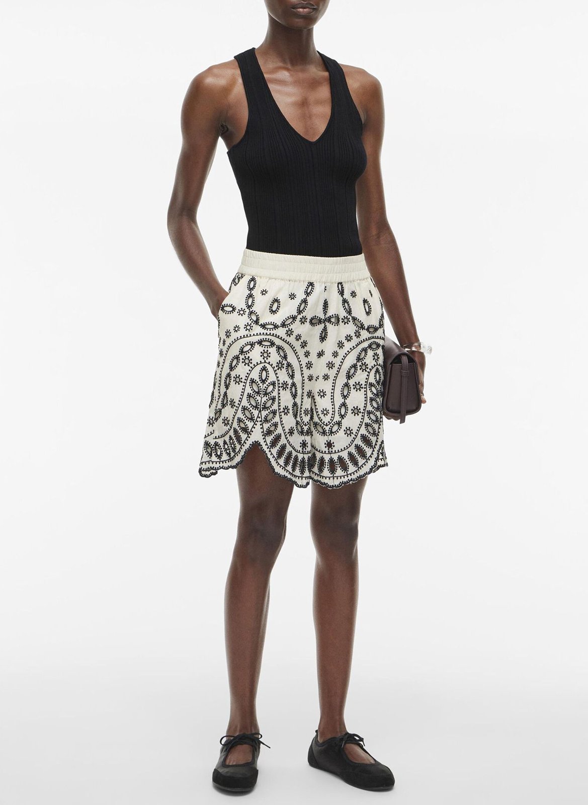 Ribbed Fitted Tank Top ROUGE EDIT Grey