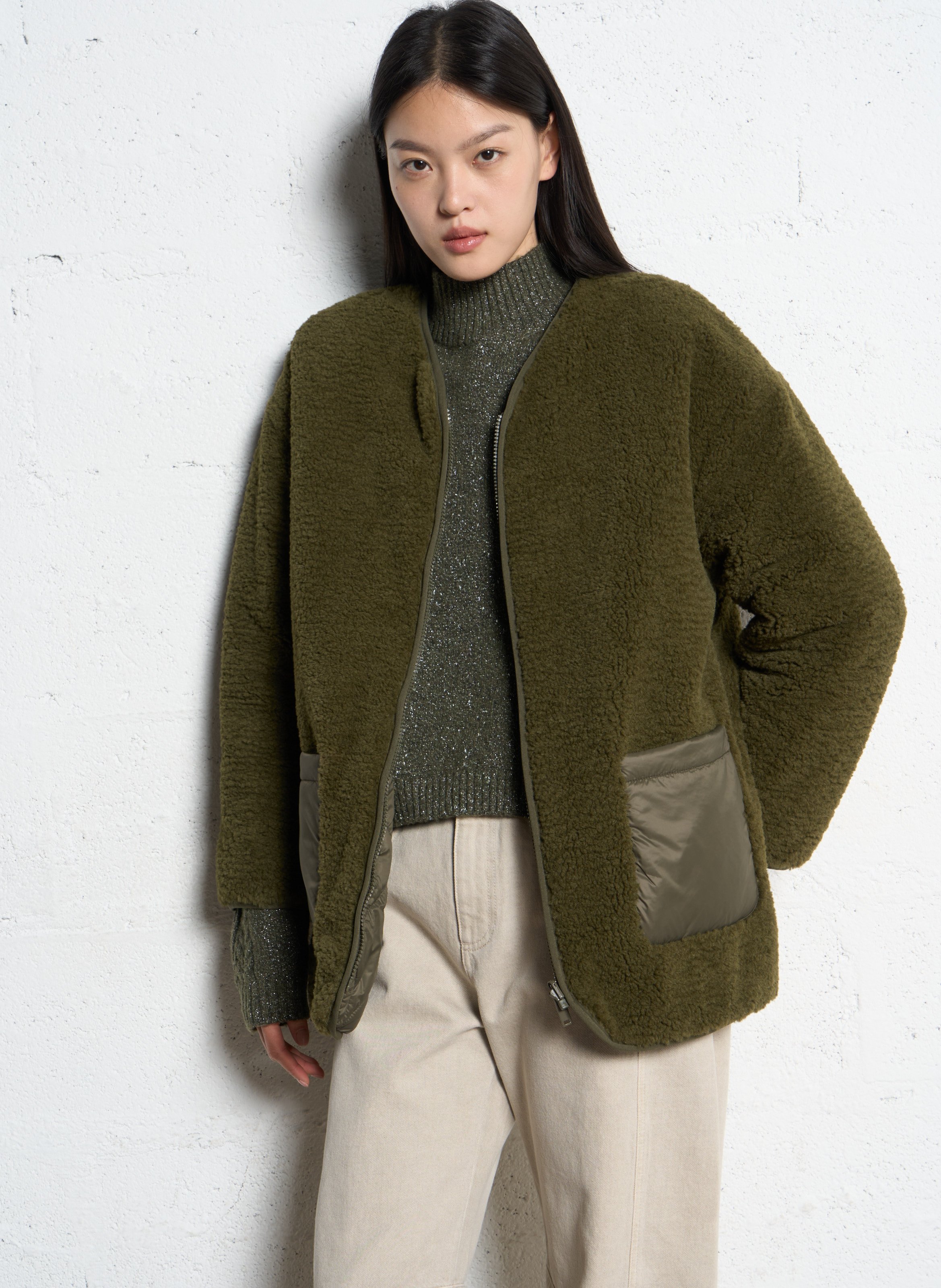 Oversized parka IKKS Khaki