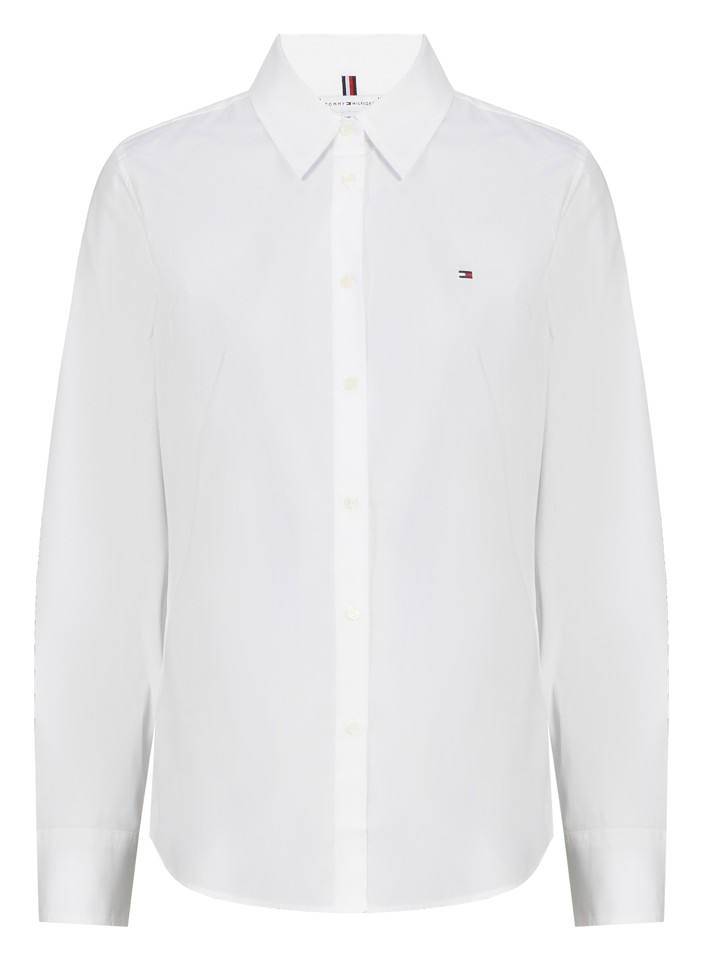 Chemise droite en coton mélangé TOMMY HILFIGER Blanc