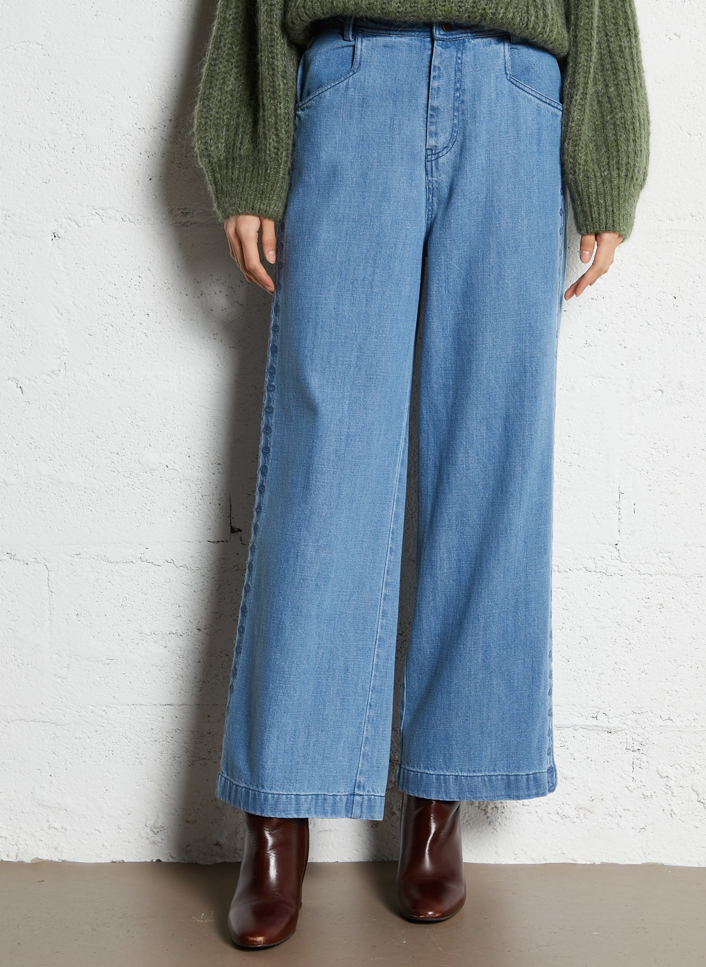 Jean large LOUISE MISHA Bleu