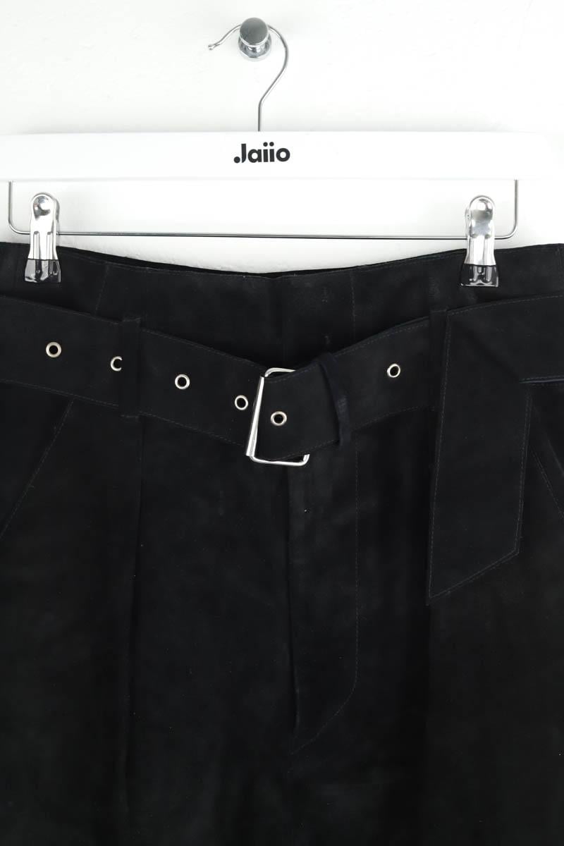 Leather Bermuda shorts ISABEL MARANT - Seconde Main Black