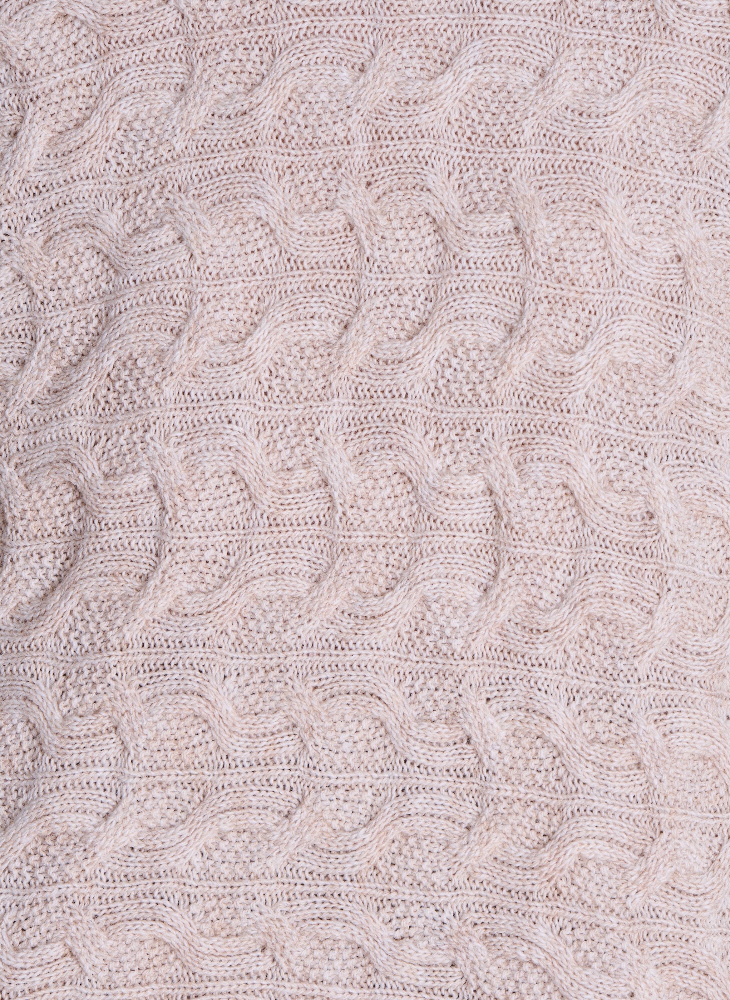 Long wool-blend knit cardigan LA FEE MARABOUTEE Beige