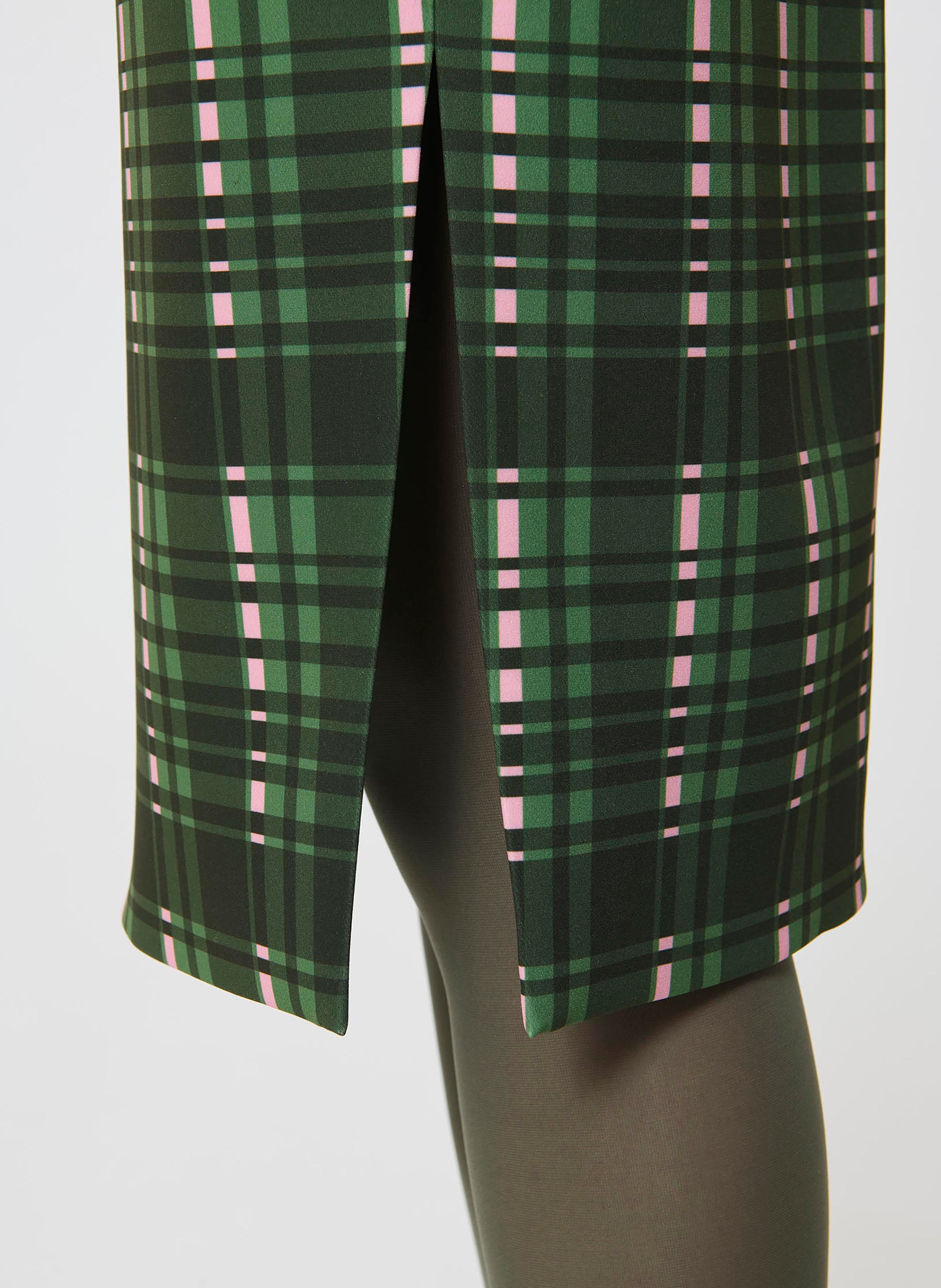 Checked midi pencil skirt TARA JARMON Green