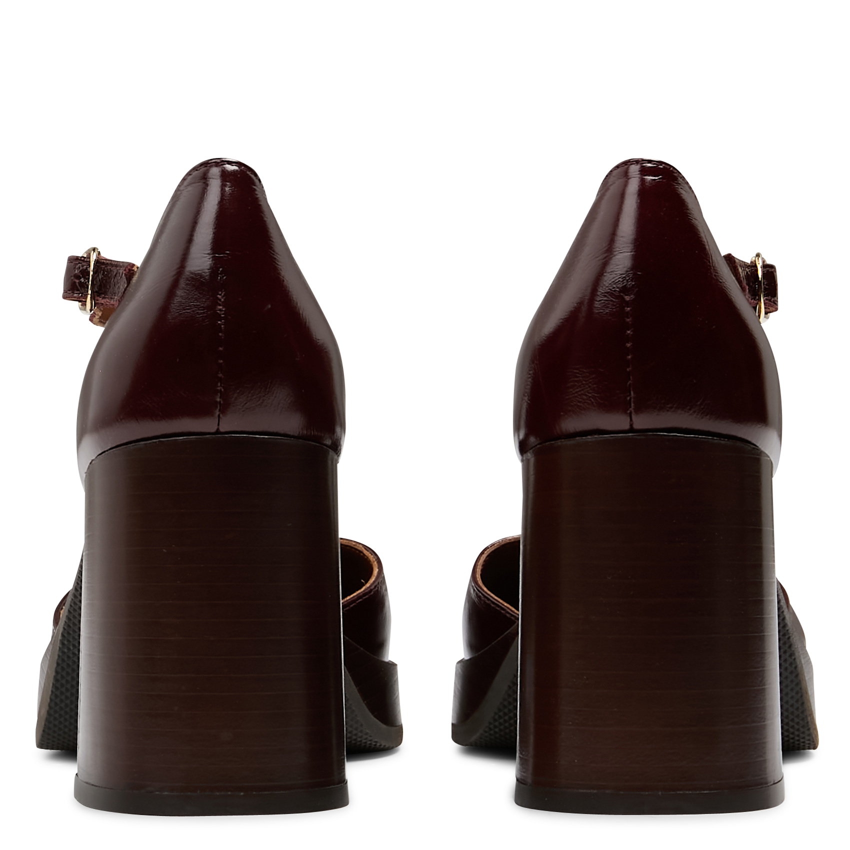 Alice heeled leather sandals BOCAGE Brown