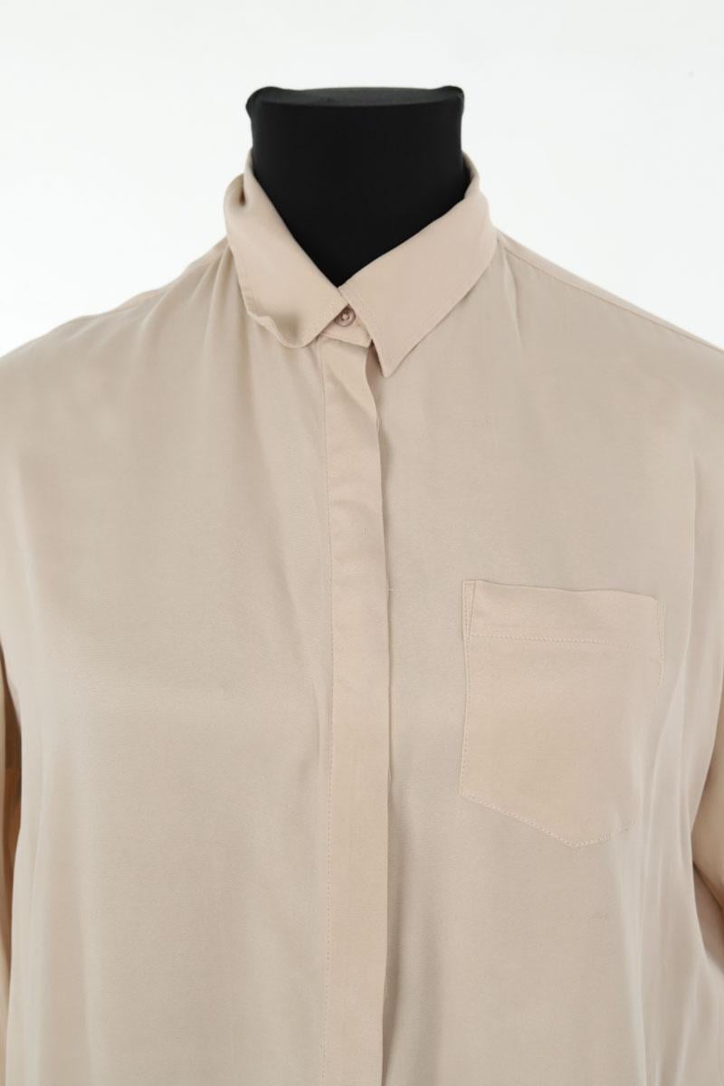 Printed silk satin classic-collar shirt PAUL SMITH - Seconde main Beige