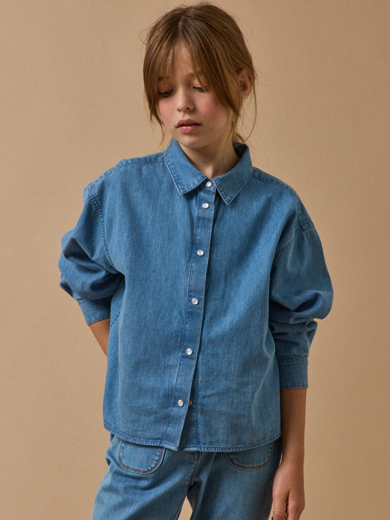 Light denim shirt CYRILLUS Blue