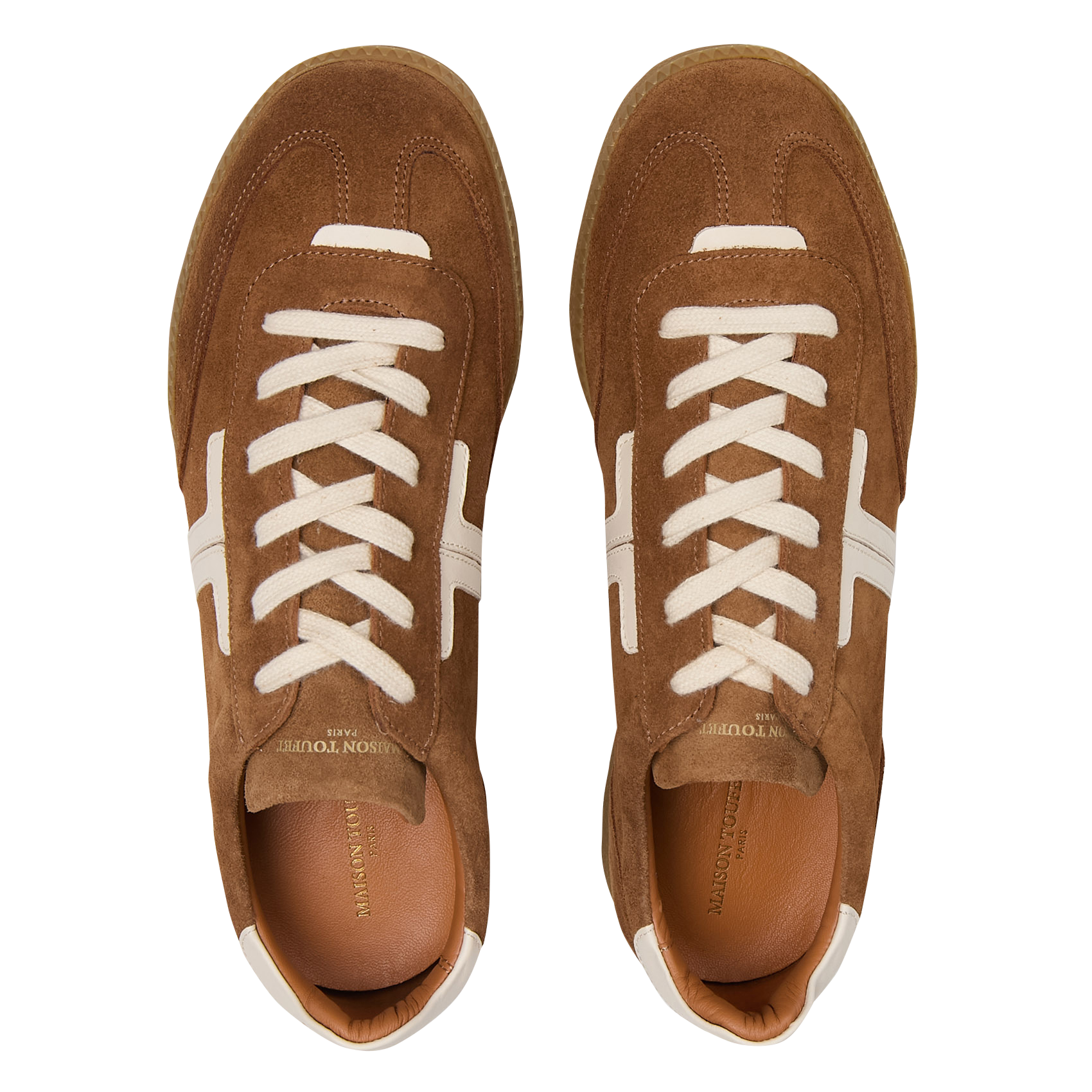 Lage sneakers van veloursleer MAISON TOUFET Beige