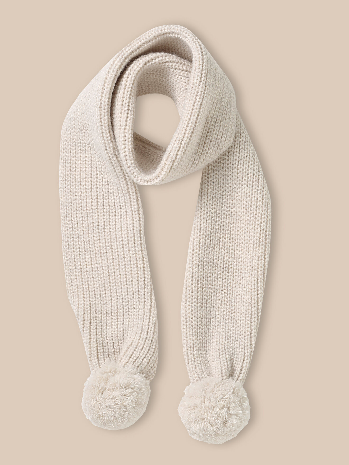 Wool and mohair scarf CYRILLUS White