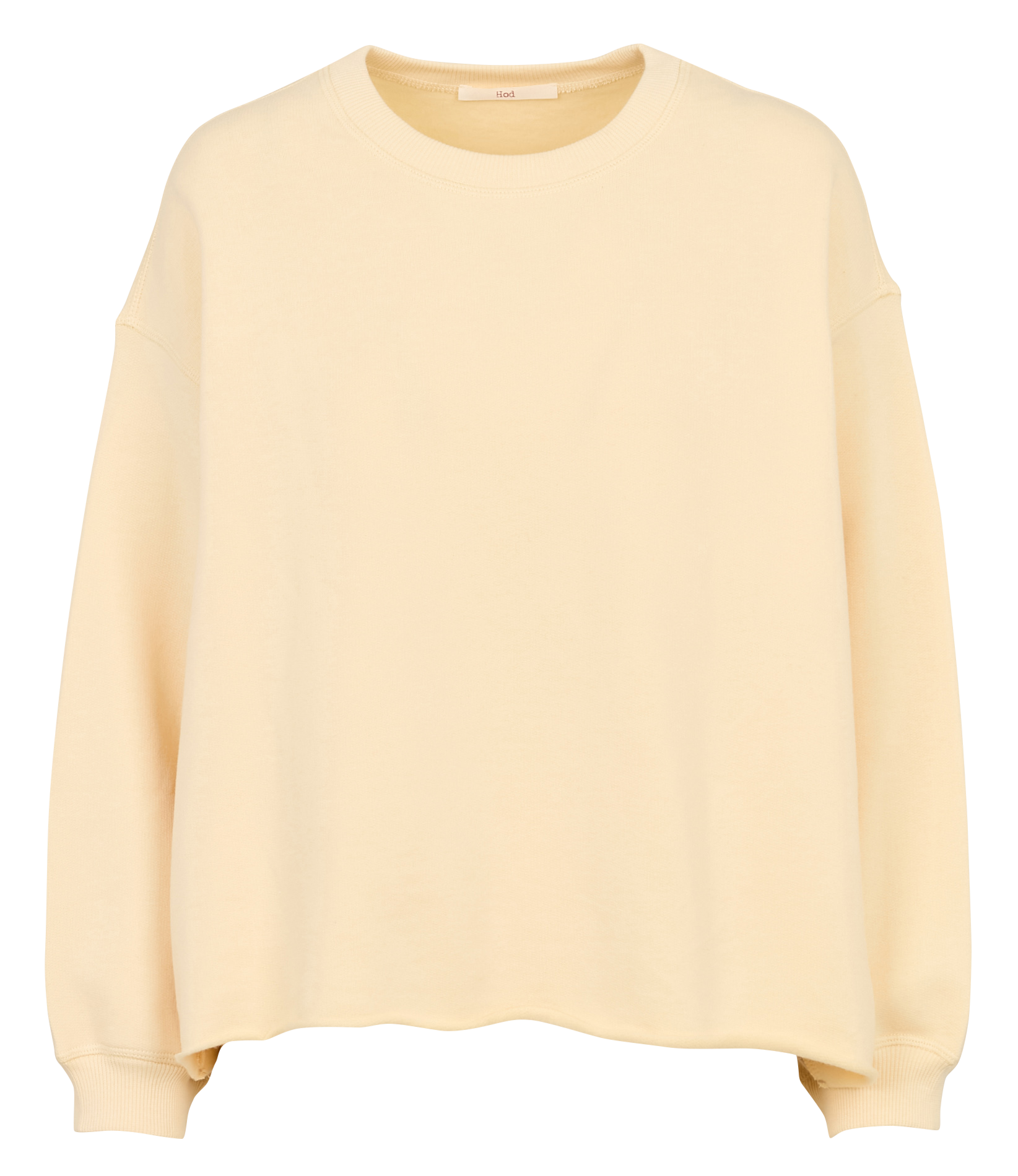 Oversized round neck sweatshirt in blended cotton. HOD PARIS Beige