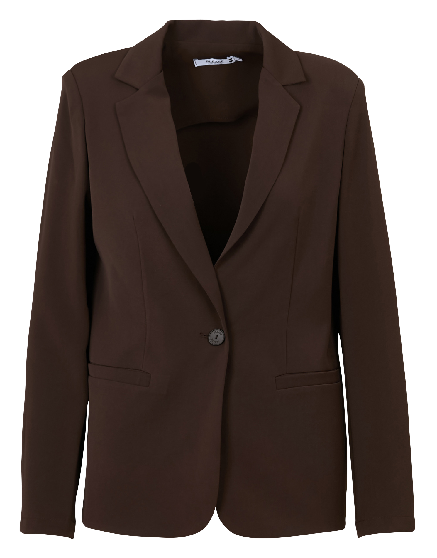 Veste tailleur fluide unie  PLEASE Marron