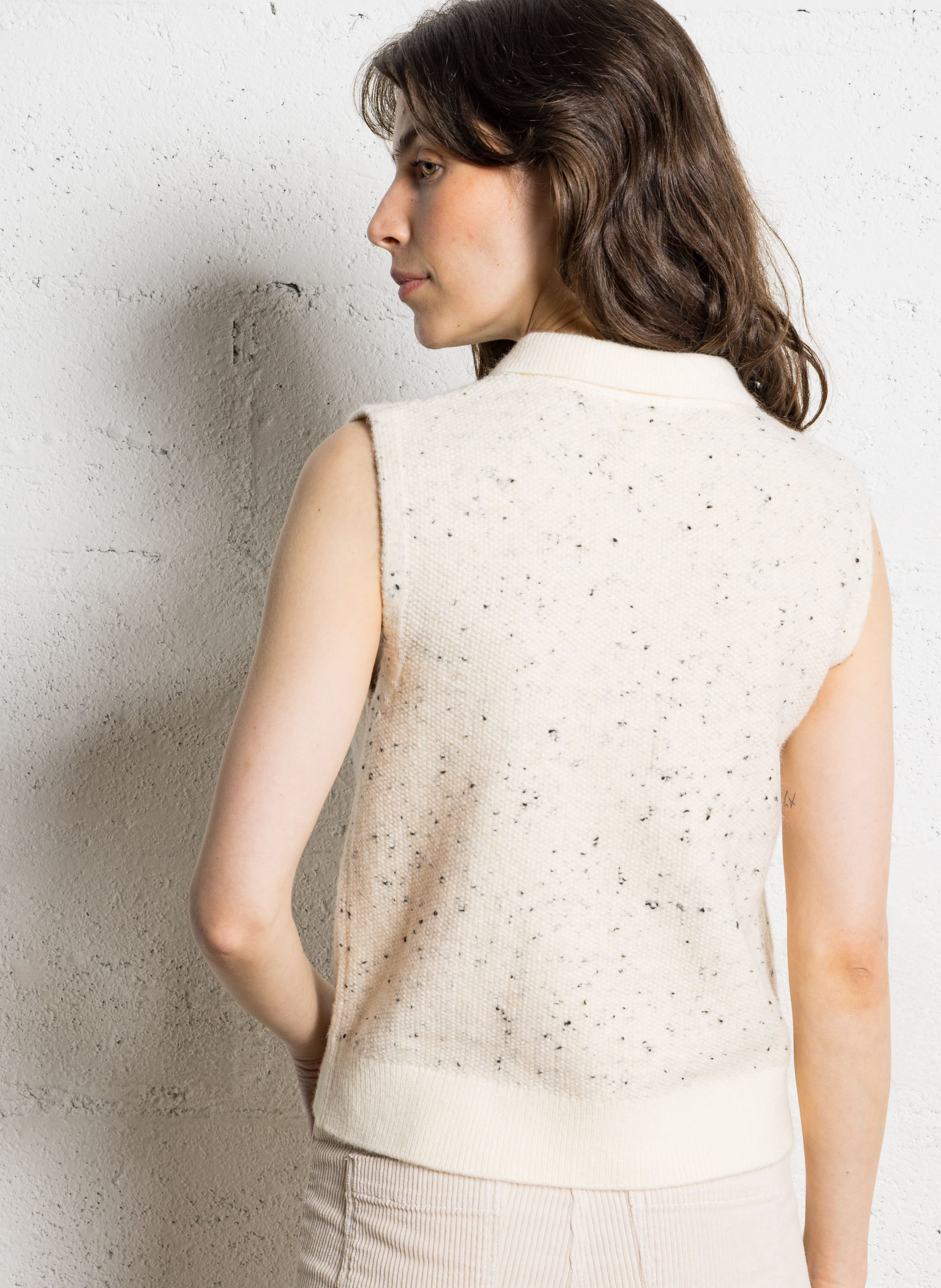 Gilet zippé col classique  MAISON 123 Beige