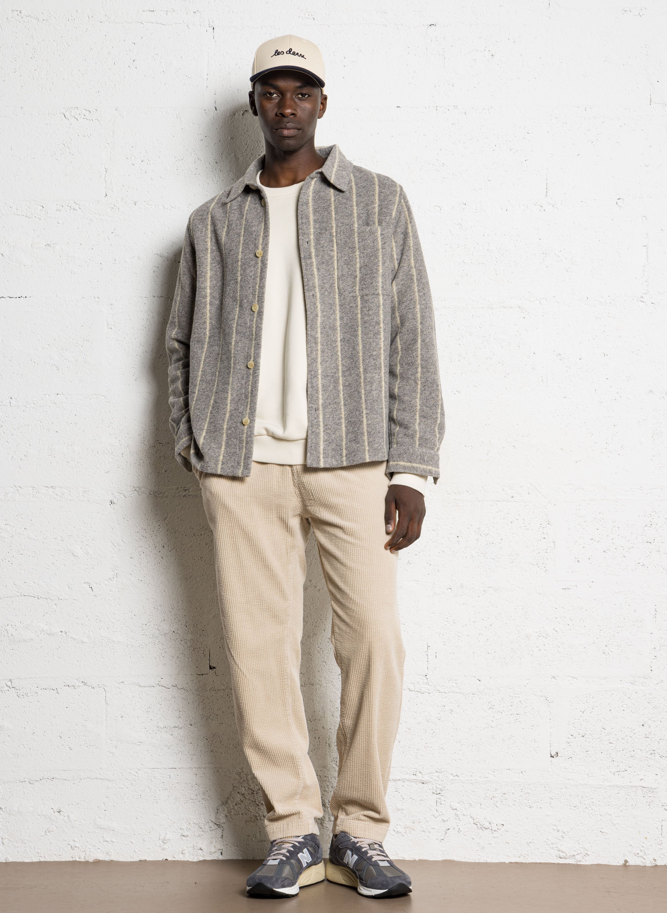 Striped overshirt LES DEUX Grey