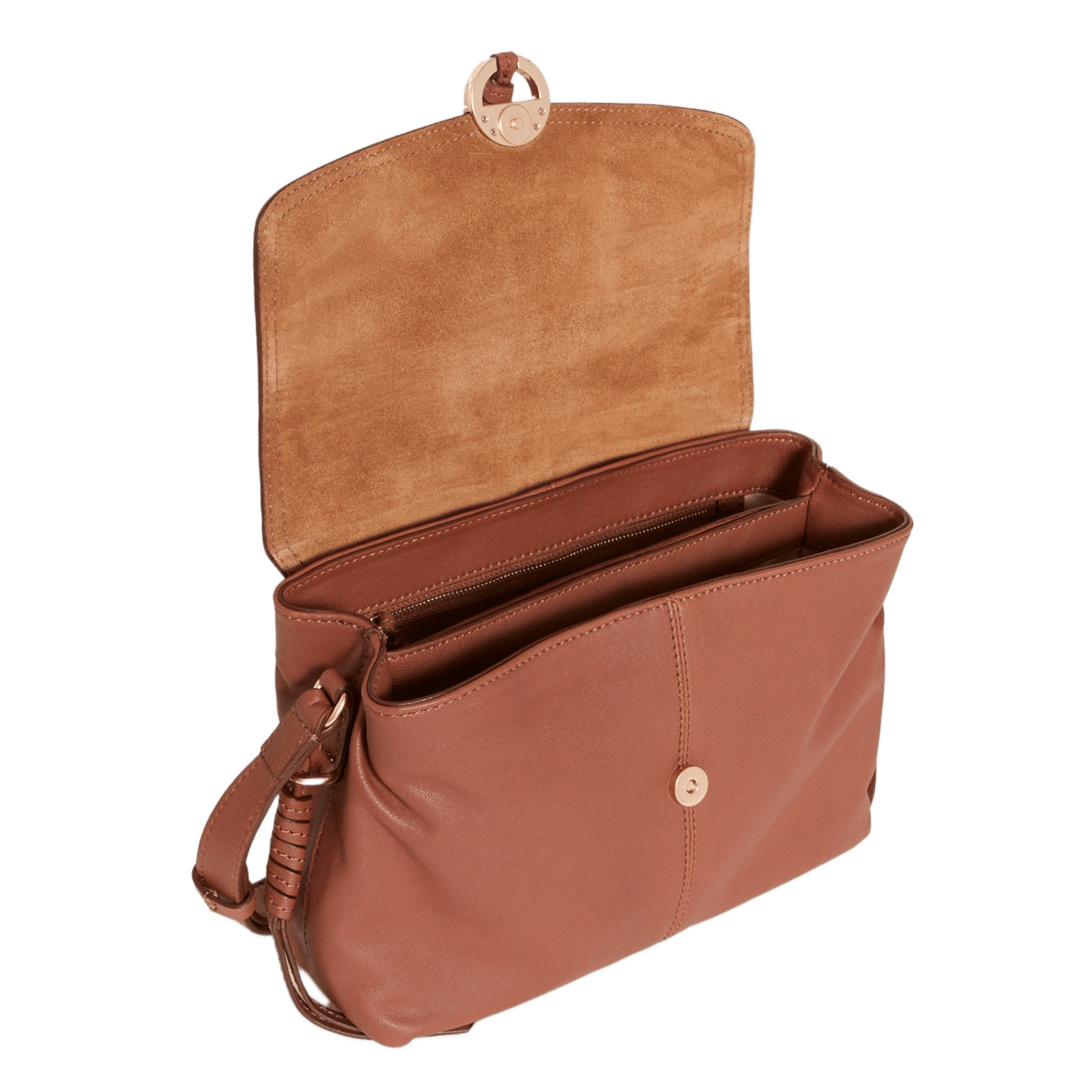 Bolso bandolera de ante VANESSA BRUNO Marron