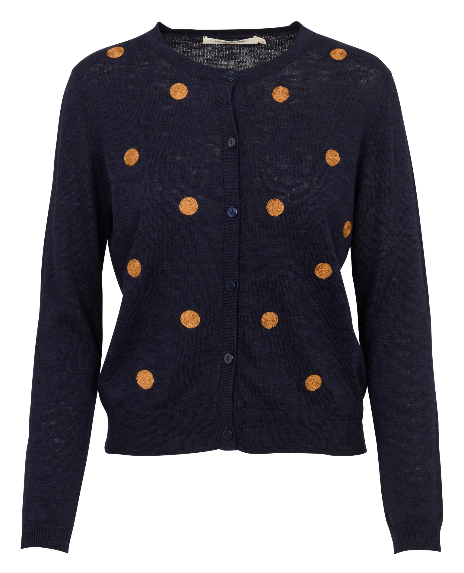 Gilet brodé en lin mélangé NICE THINGS Bleu