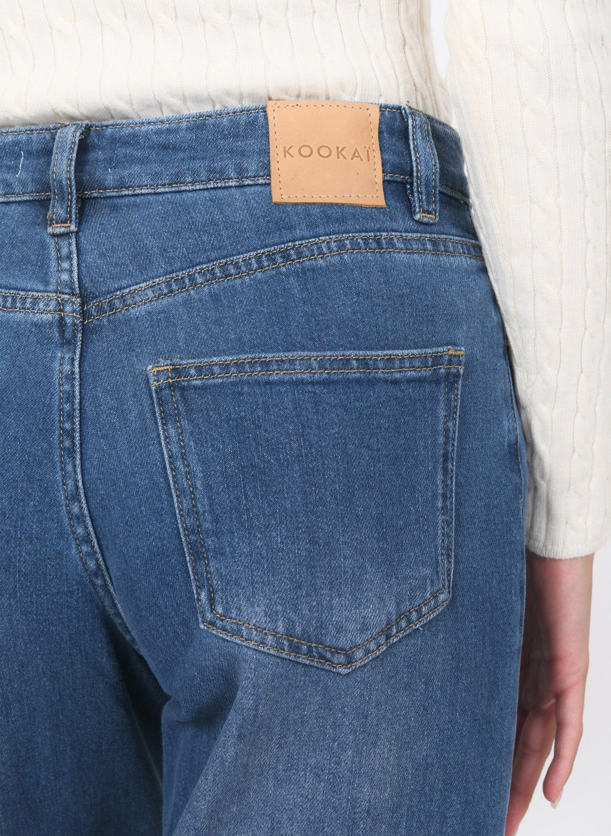 Cotton-blend straight jeans KOOKAI Blue