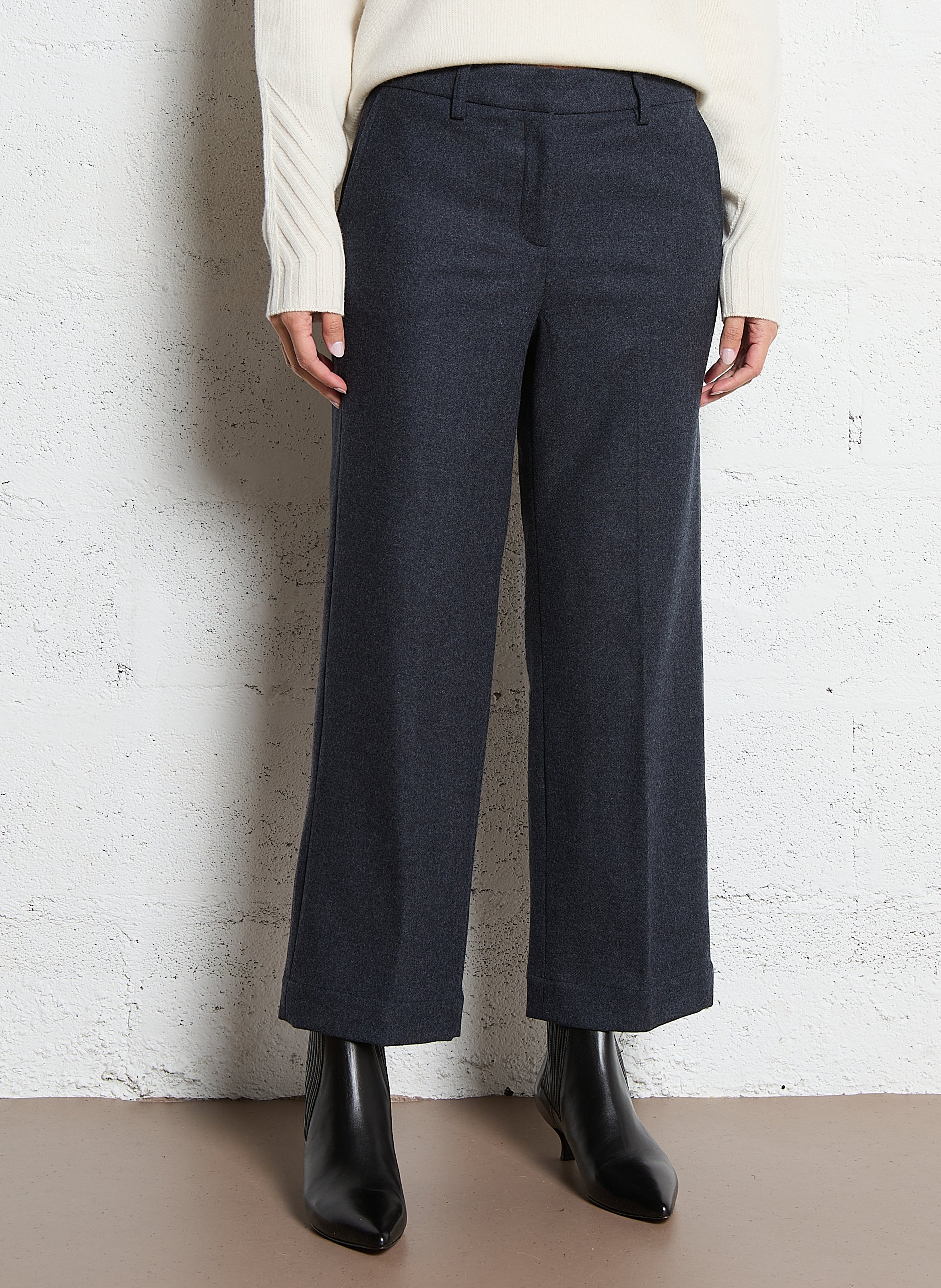 Straight wool trousers MAISON 123 Grey