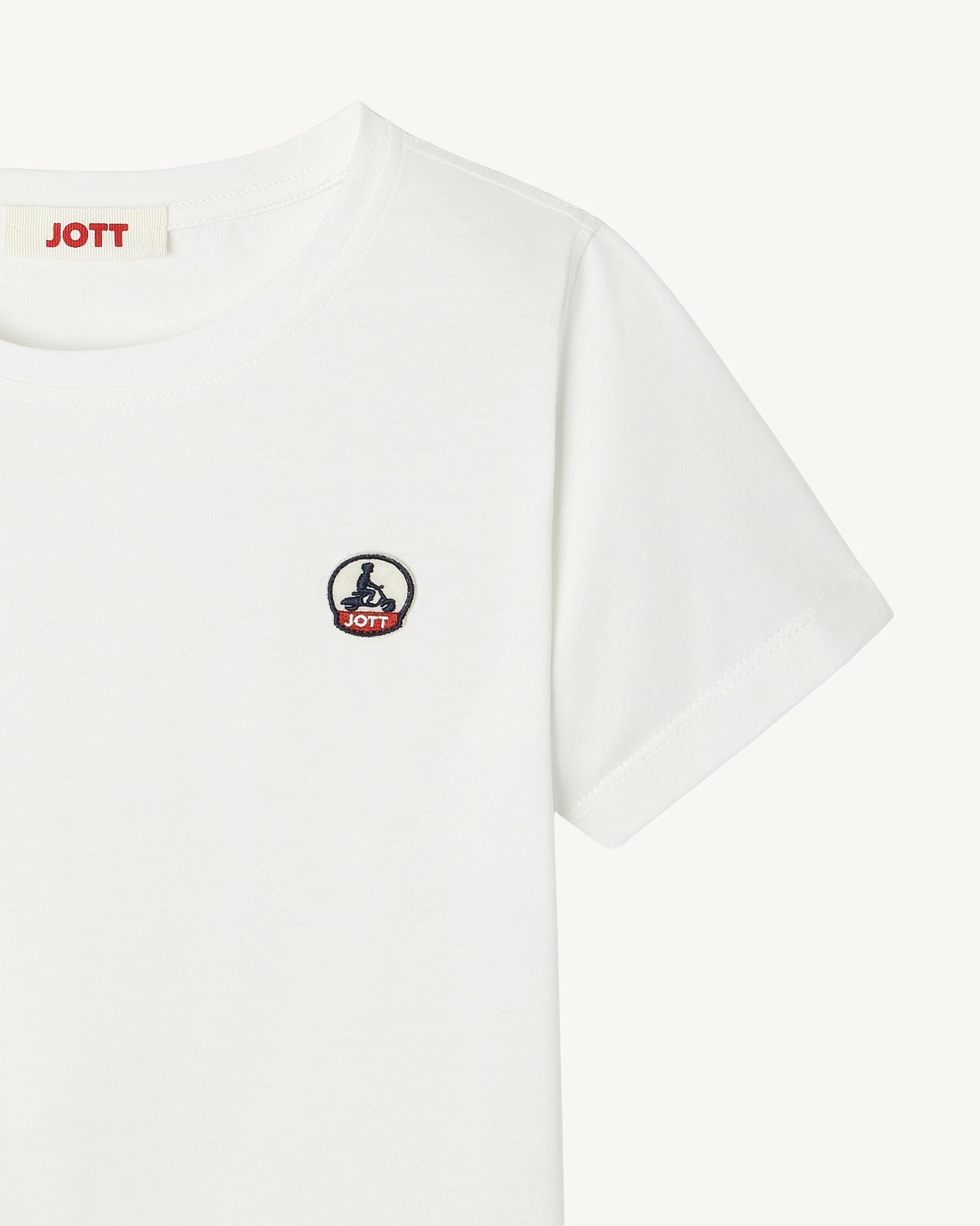 Round neck cotton T-shirt for kids Rio JOTT White