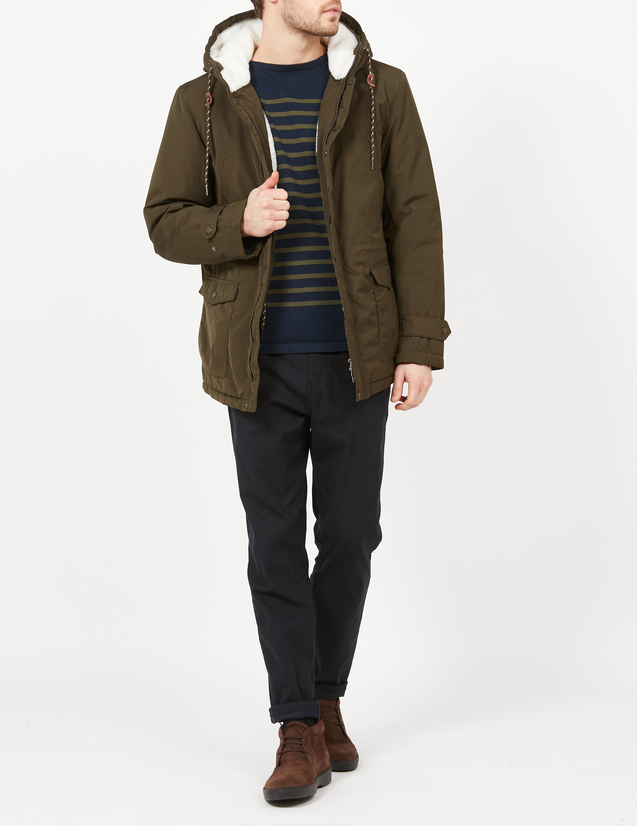 Parka à capuche regular-fit FAGUO Kaki