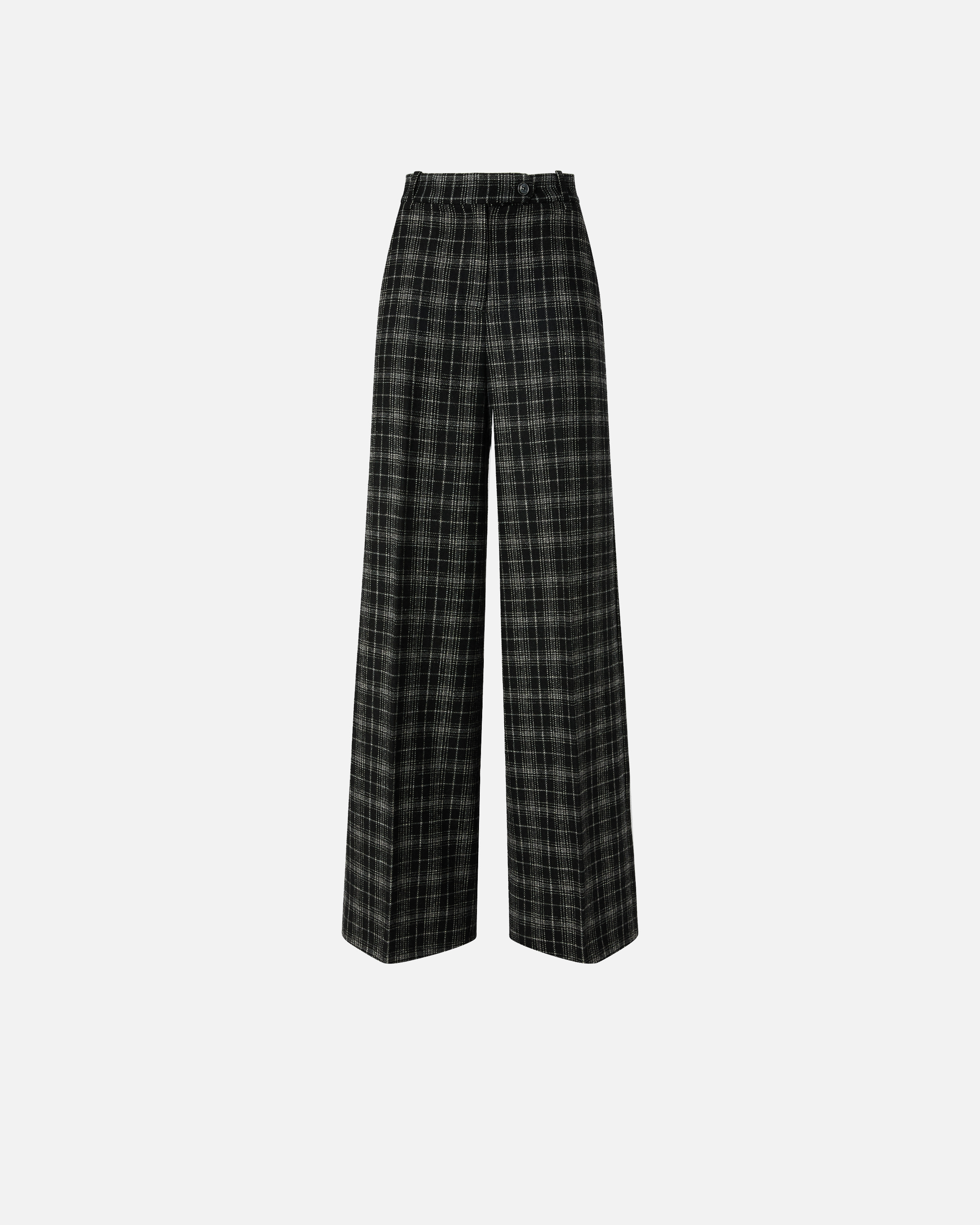 Checked straight-leg pants PINKO Multicolored