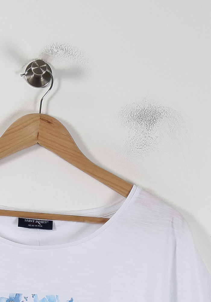 Tommy Badge T-shirt SAINT JAMES - Seconde Main White