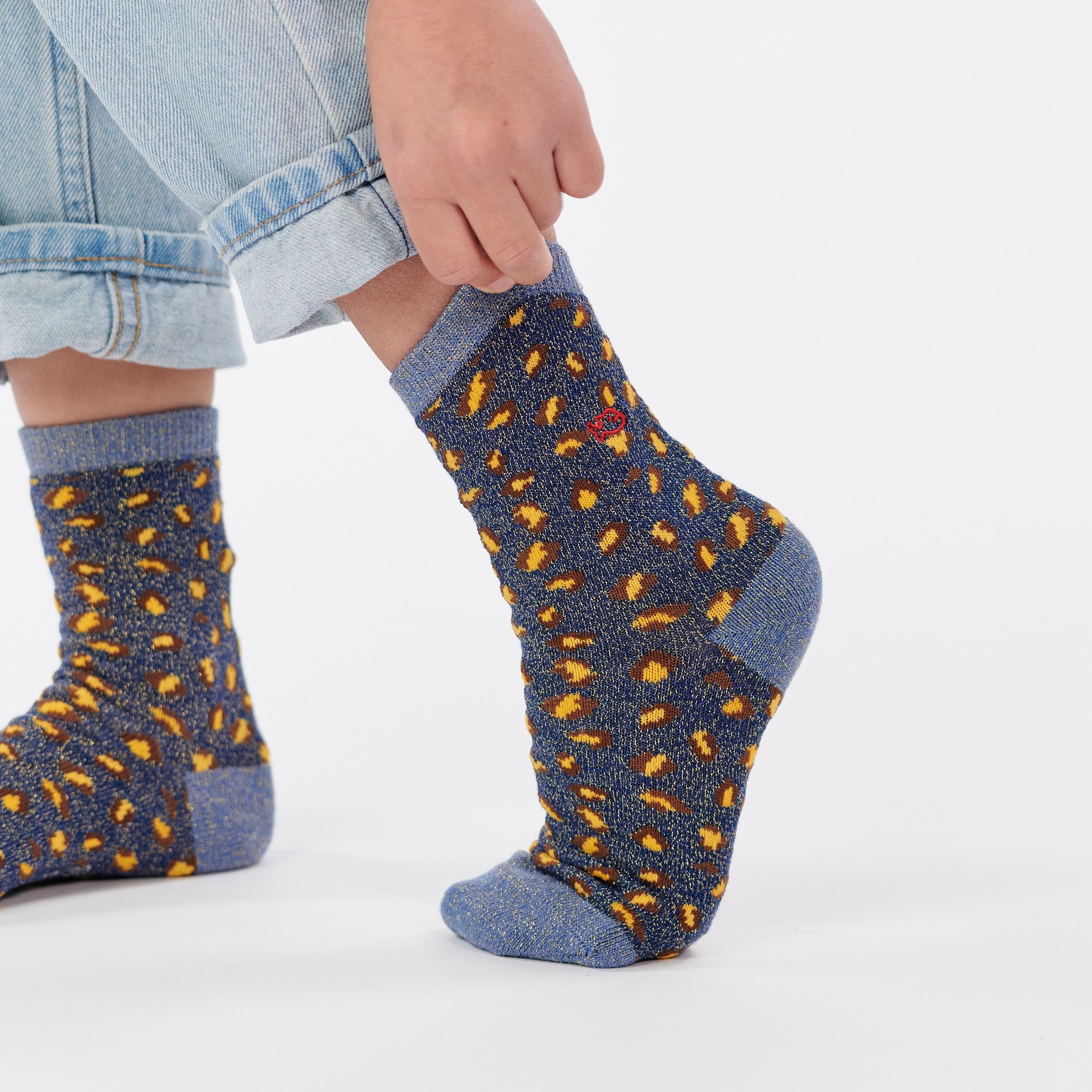 Leopard socks BILLYBELT Blue