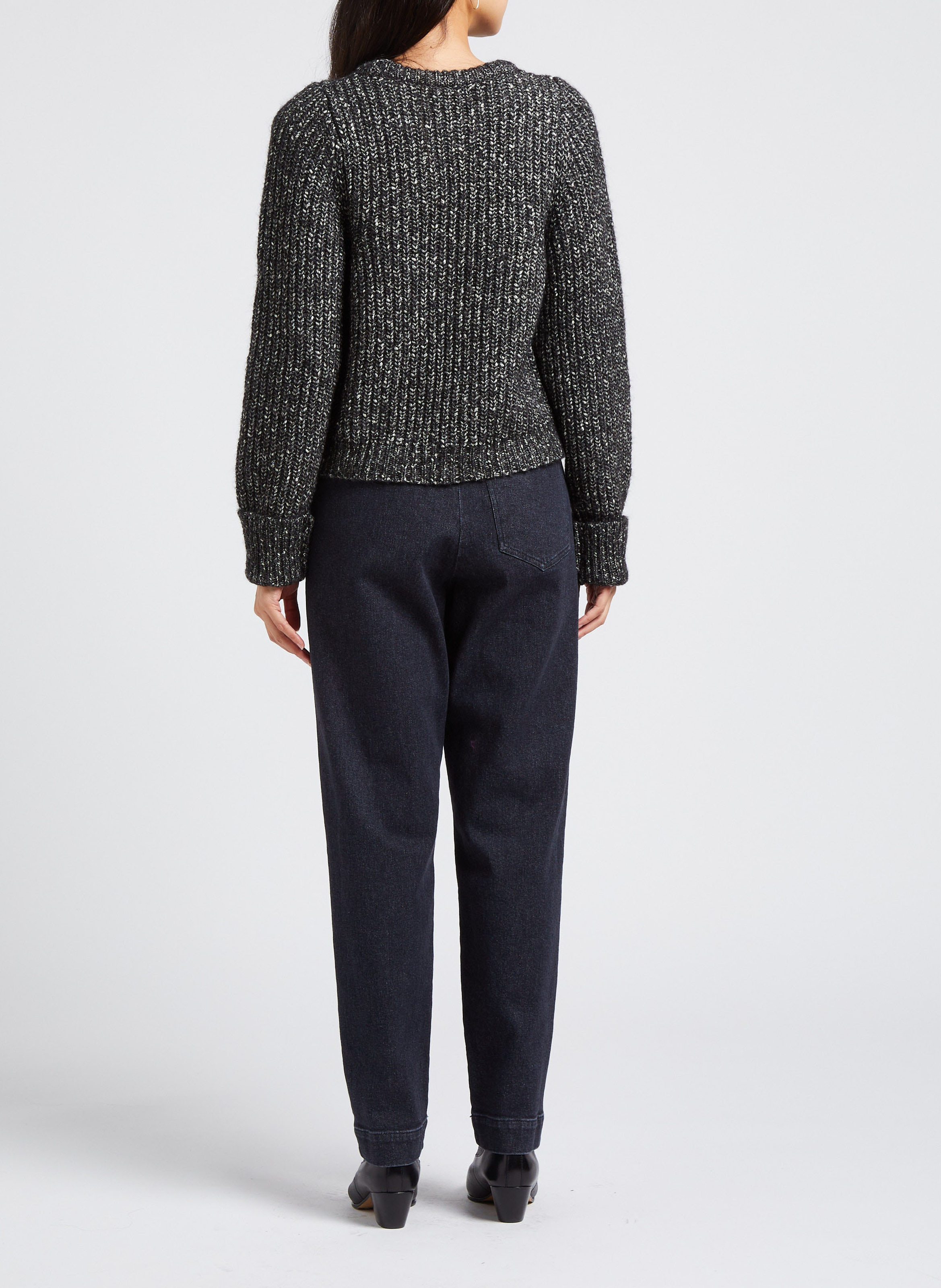 Cotton-blend carrot cropped jeans COLLECTORS CLUB Black