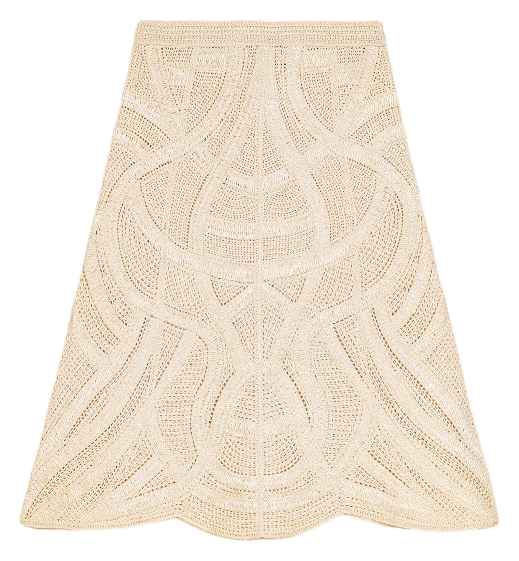 Knitted flared midi skirt MAJE Beige