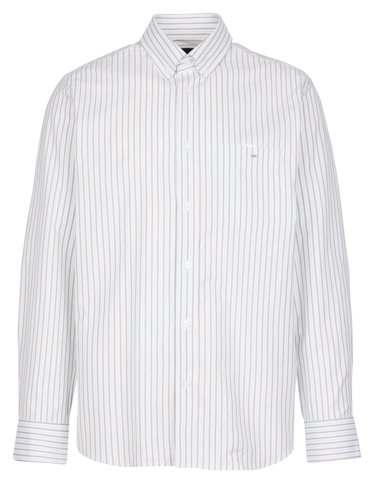 Oversize striped cotton shirt with classic collar EDEN PARK Blue
