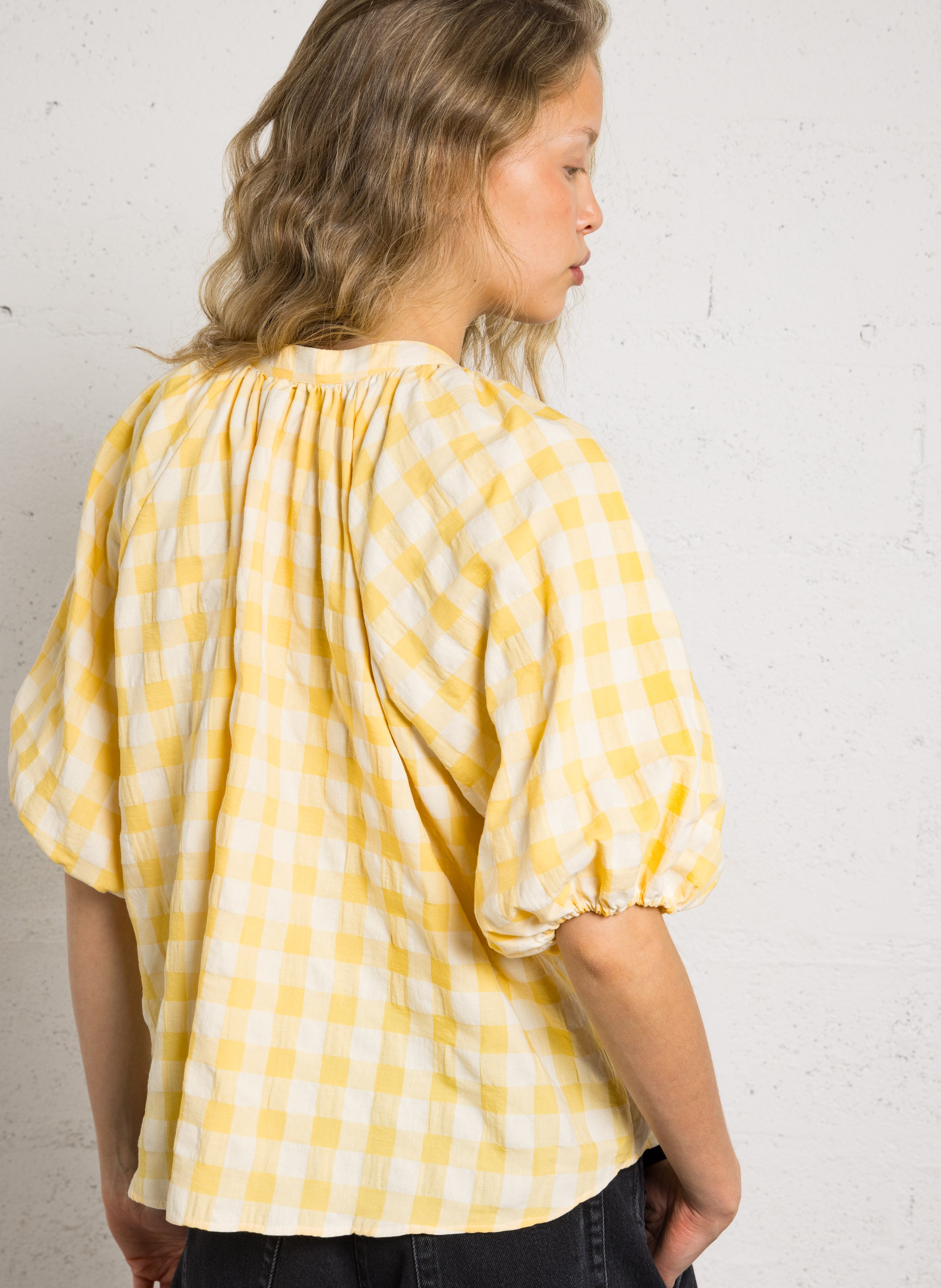 Weite Karobluse BELLEPIECE Gelb