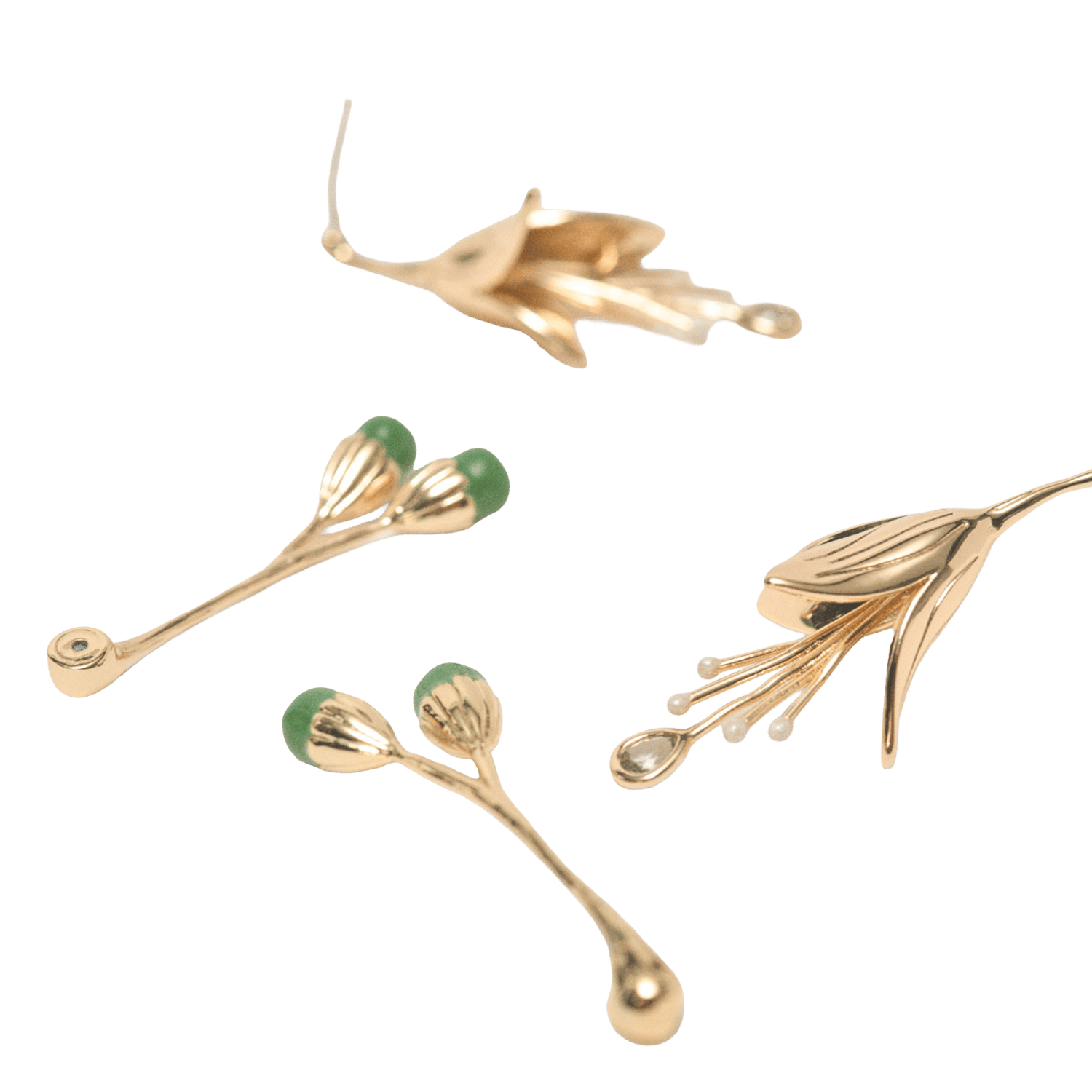 Brass earrings MAJE Golden