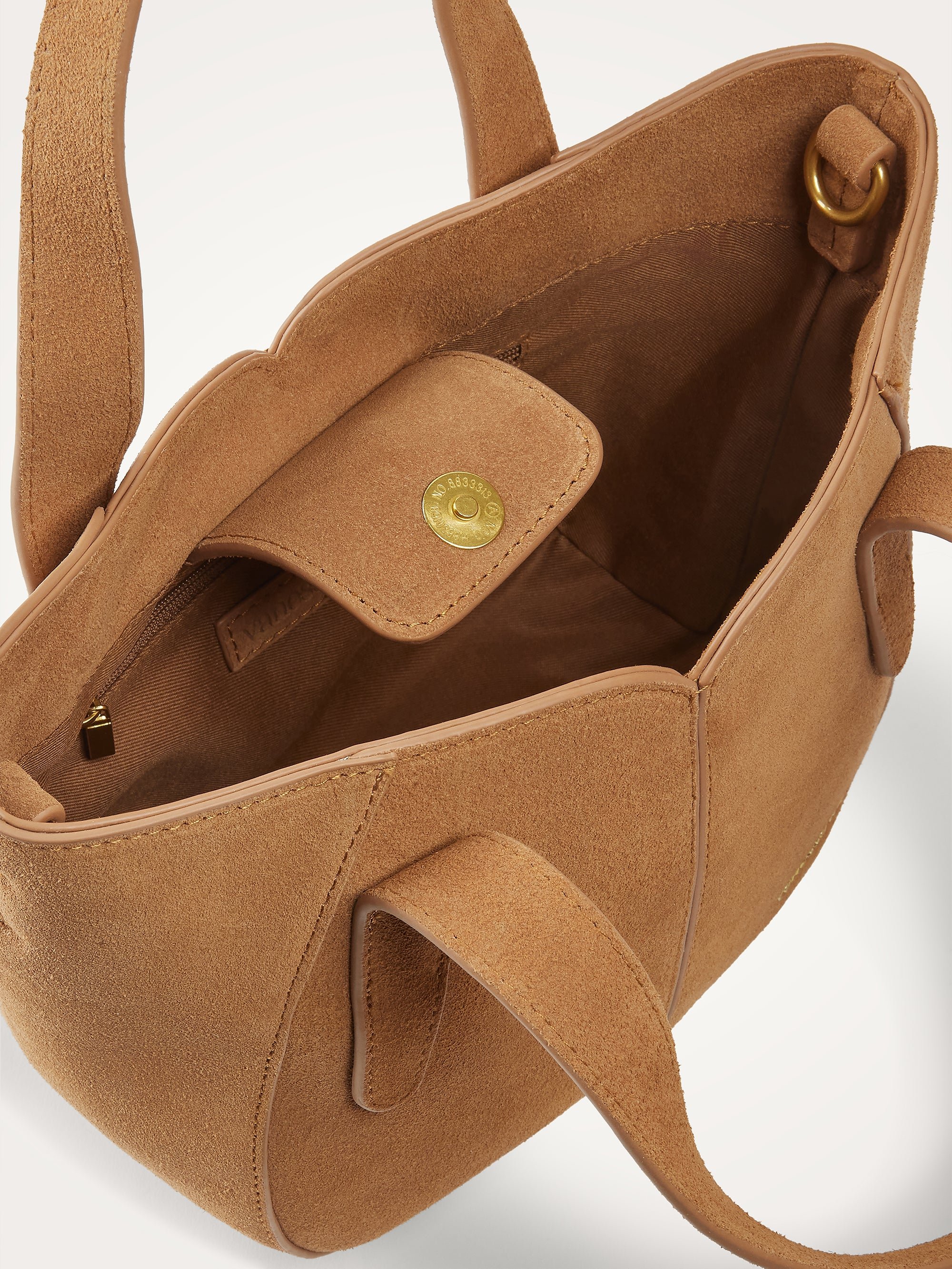 Handbag with handles and shoulder strap VANESSA WU Brown