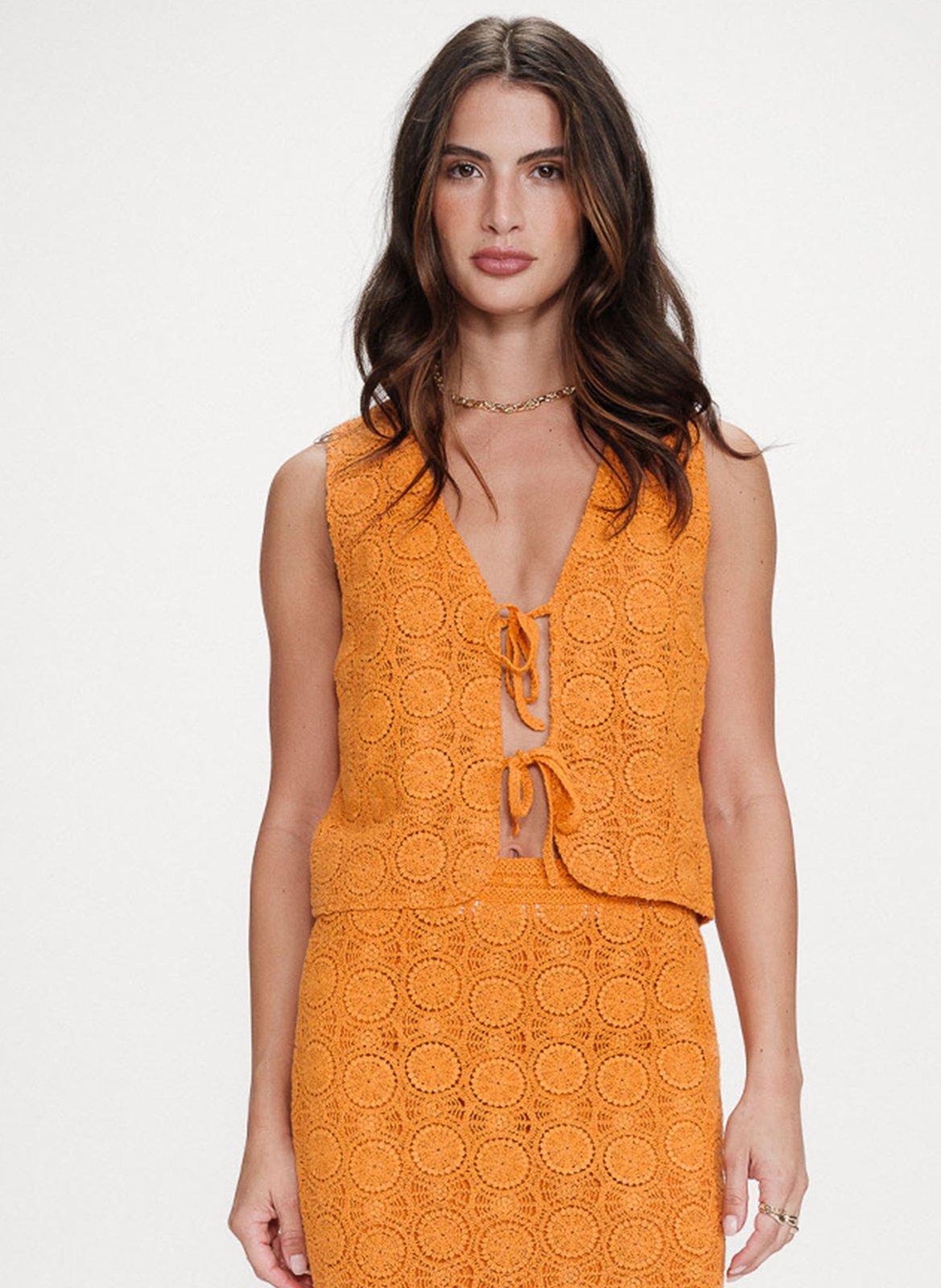 Massachusetts V-neck cotton cardigan GRACE ET MILA Golden