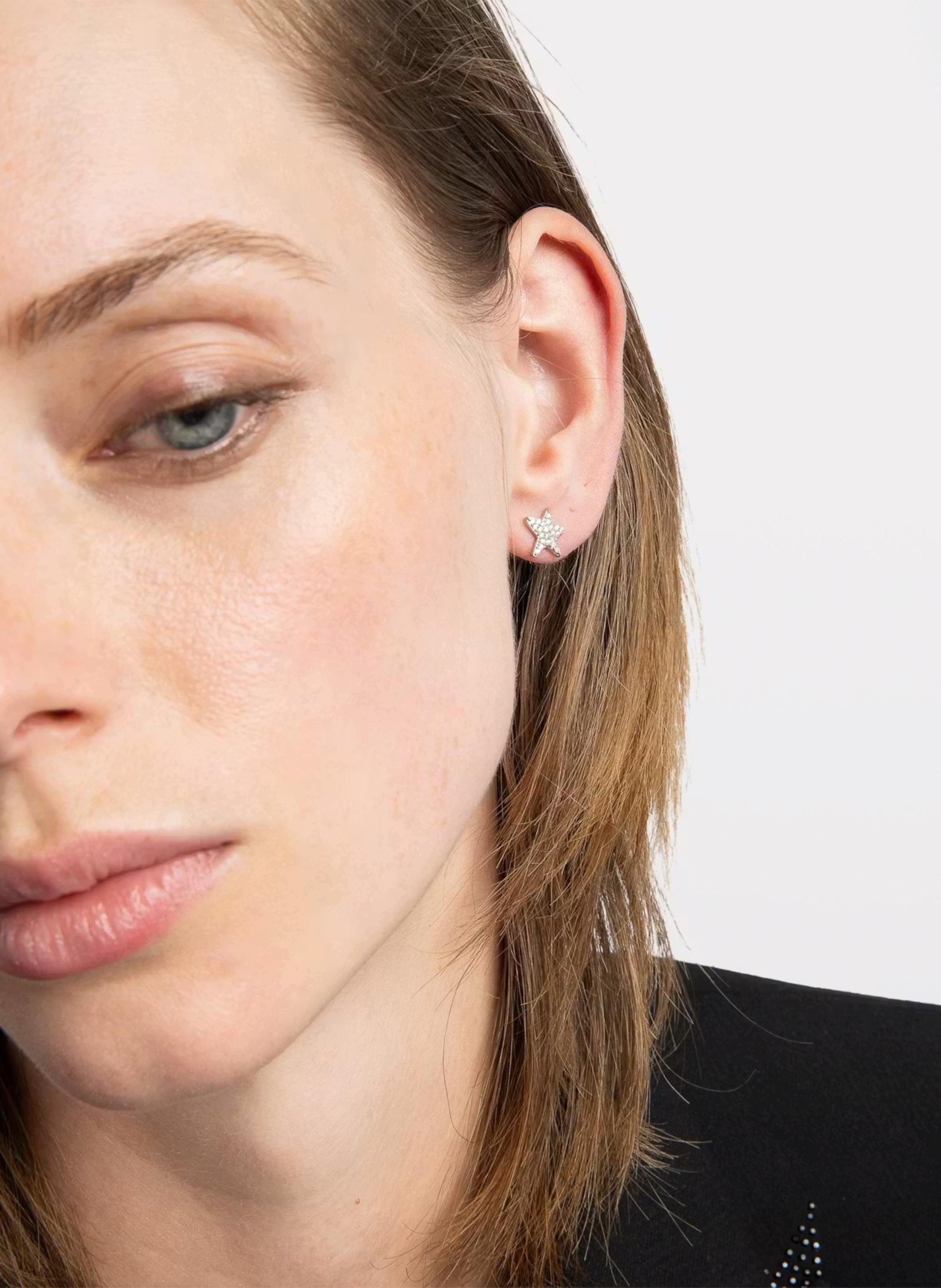Boucles d'oreilles étoiles à strass ZADIG&VOLTAIRE Argent