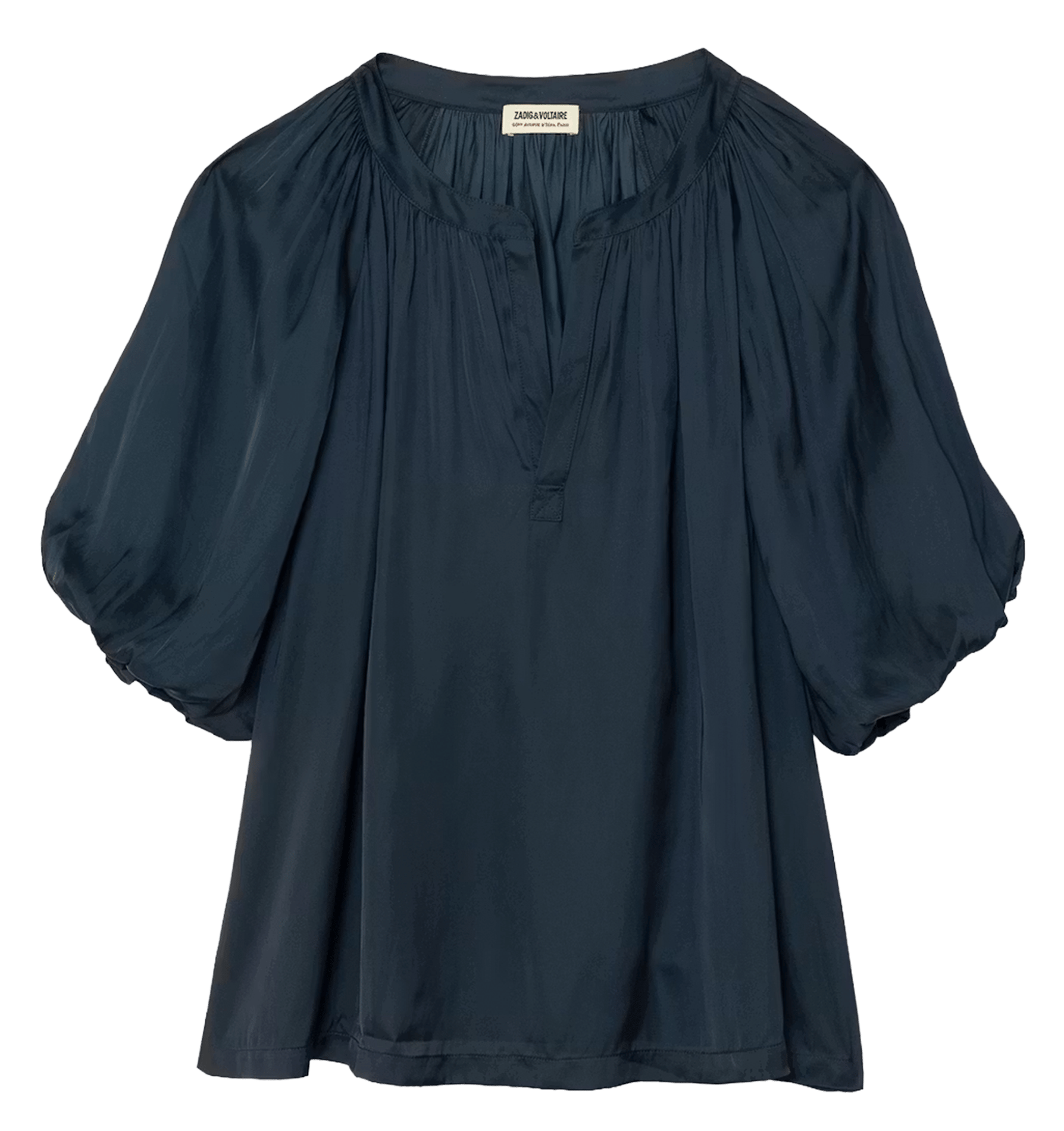Blouse ample encolure V TEKO Marine