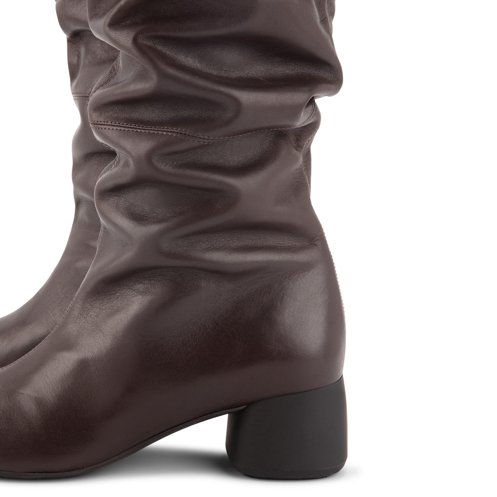 Bottes à enfiler en cuir lisse | Marron VAGABOND Femme