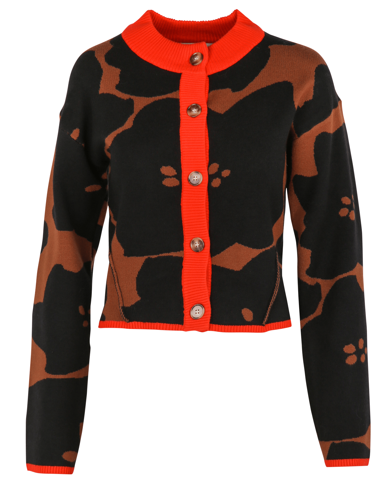Gilet droit col rond imprimé NEVER FULLY DRESSED Marron