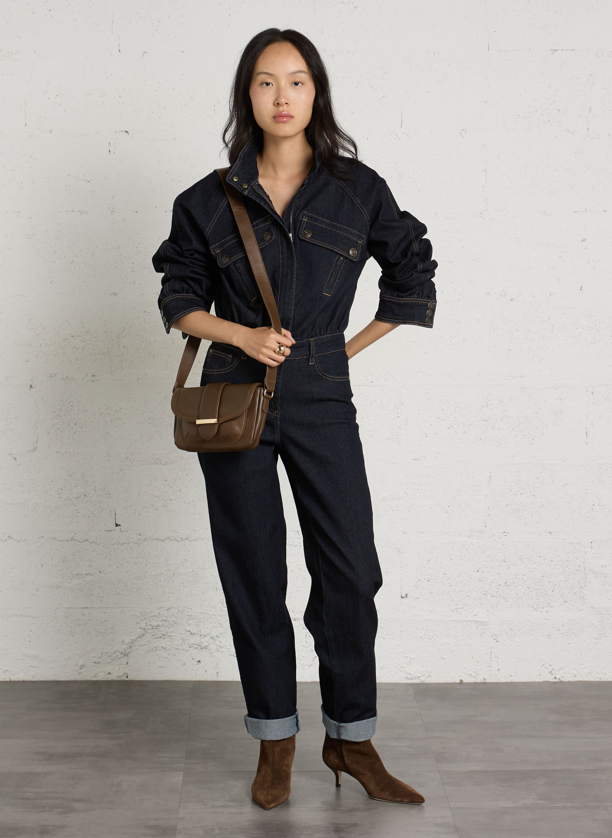Kombination aus gemischter Baumwolle Denim MAISON 123 Blau