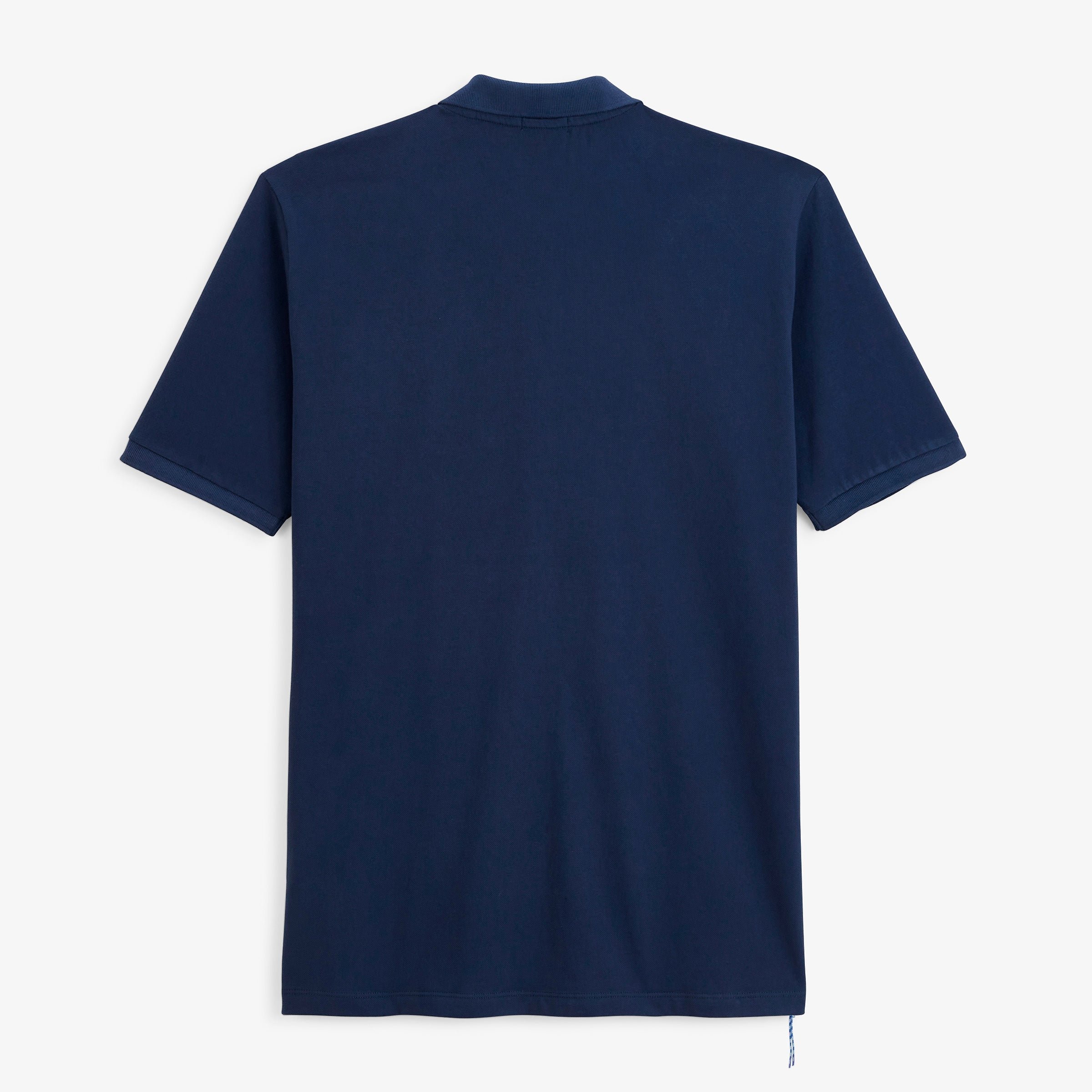 Short-sleeved piqué polo with loop badge navy blue sbplay SERGE BLANCO Blue