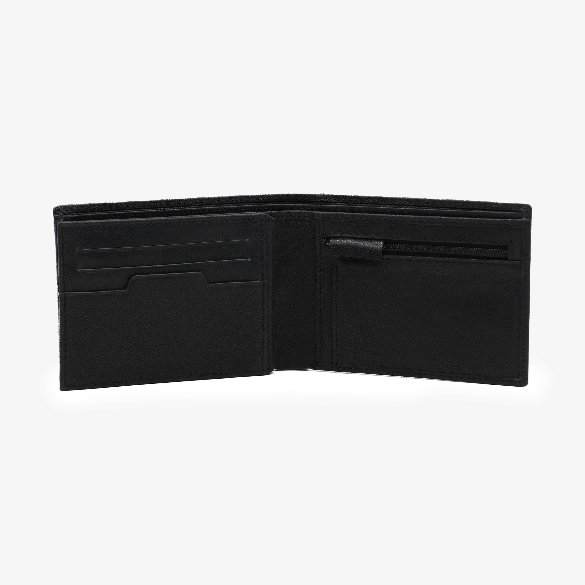 Vertical leather card holder SERGE BLANCO Black