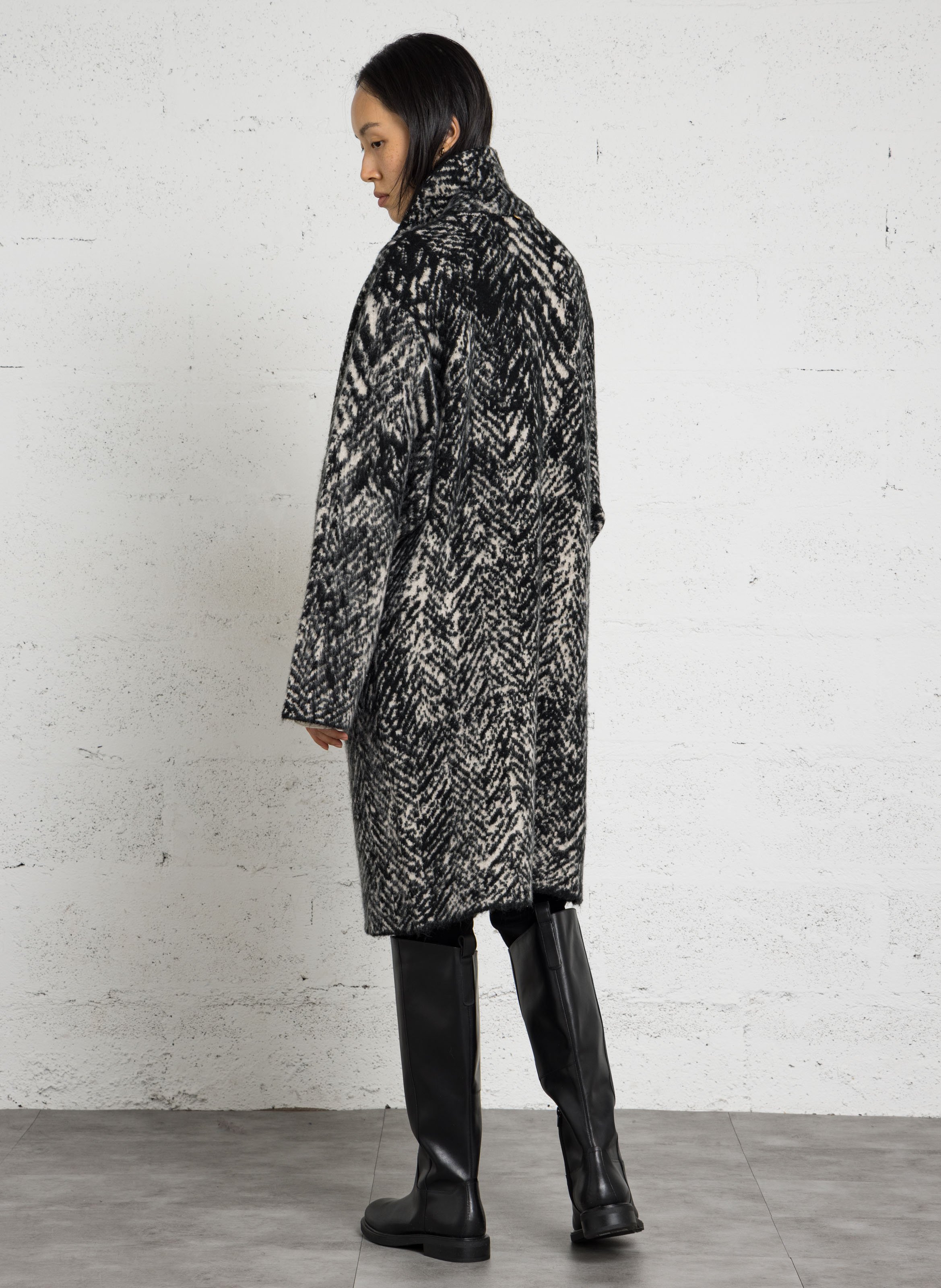 Oversized printed coat LIU JO Multicolored