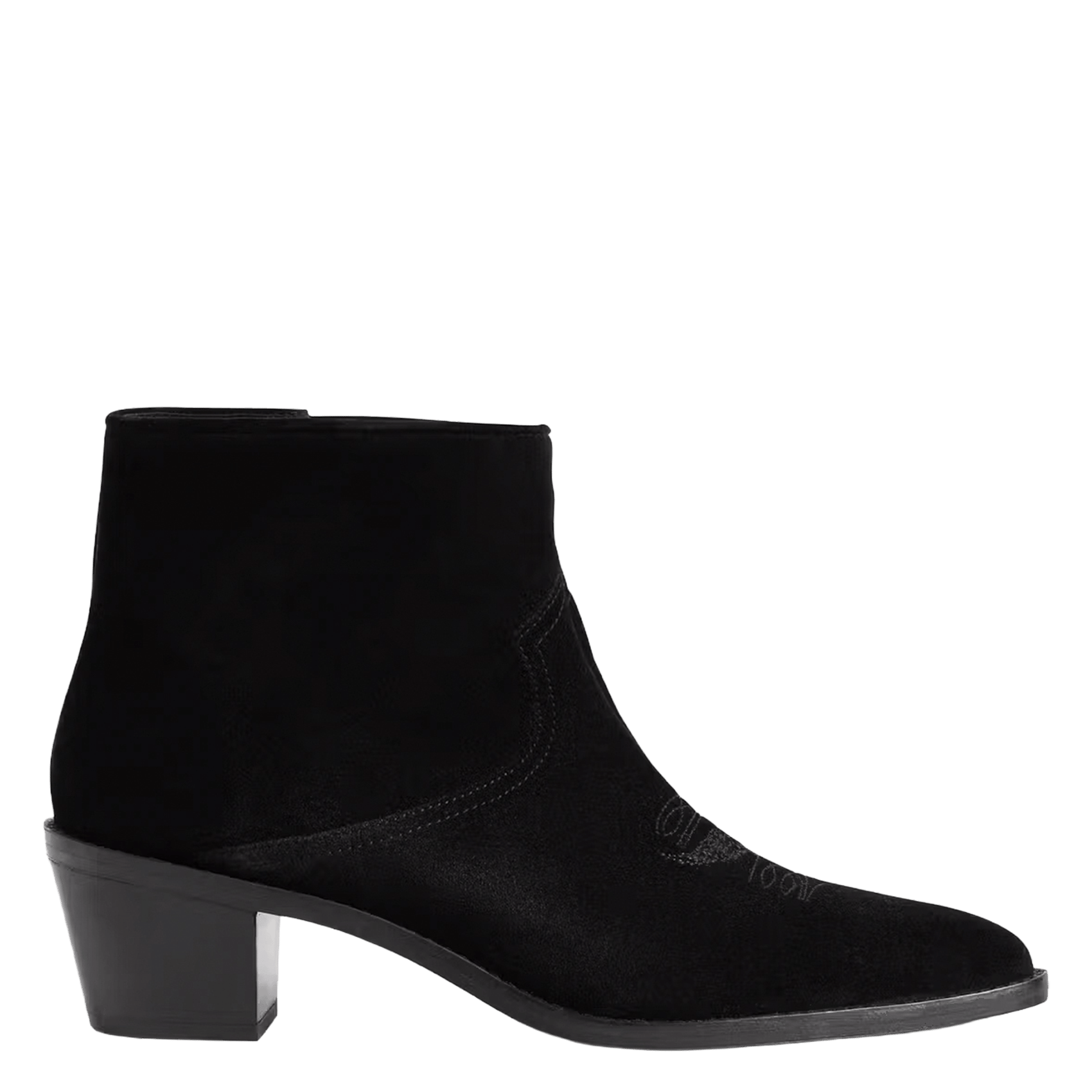 Cracked-effect leather heeled boots ZADIG&VOLTAIRE Black