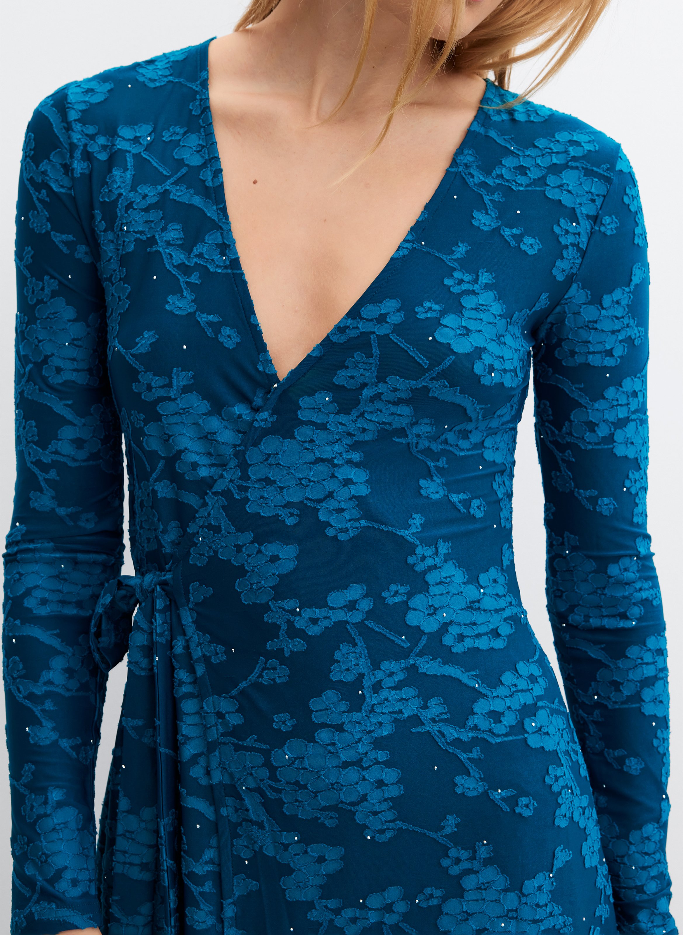 Robe longue évasée en jacquard DESIGUAL Vert