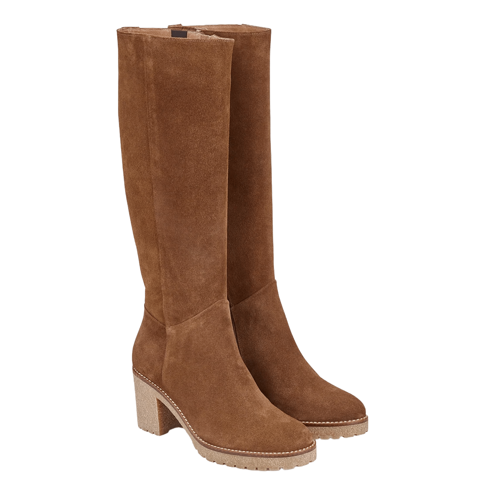 Botas de tacón de cuero de vaca COSMOPARIS Marron