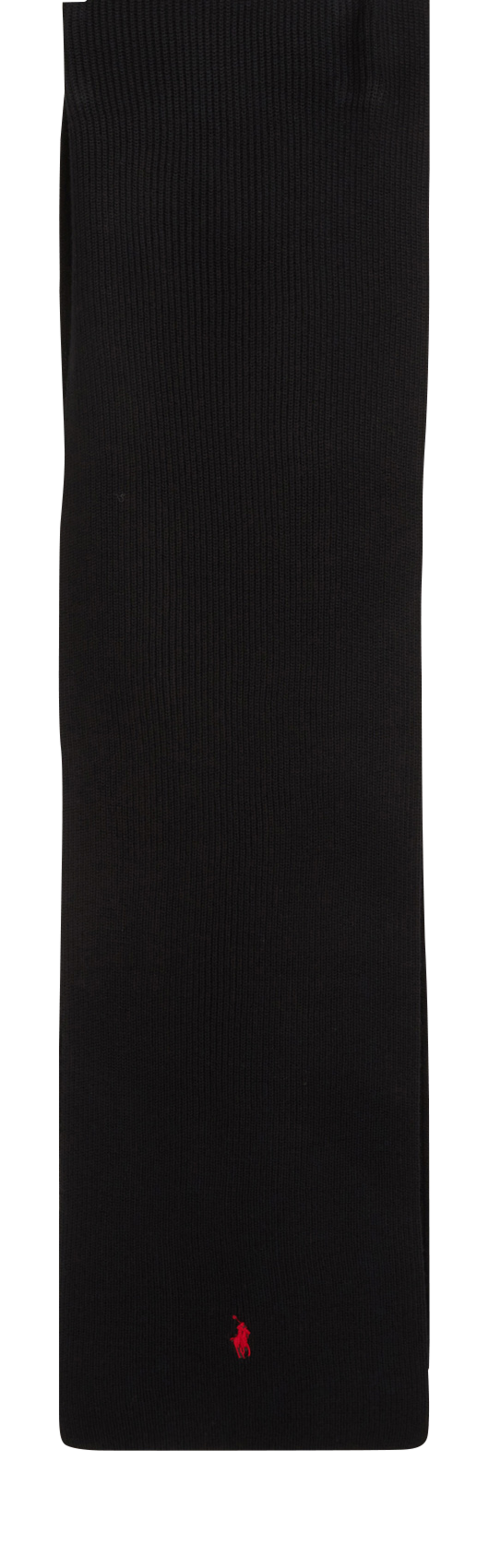 Ribbed wool knit scarf  Polo black