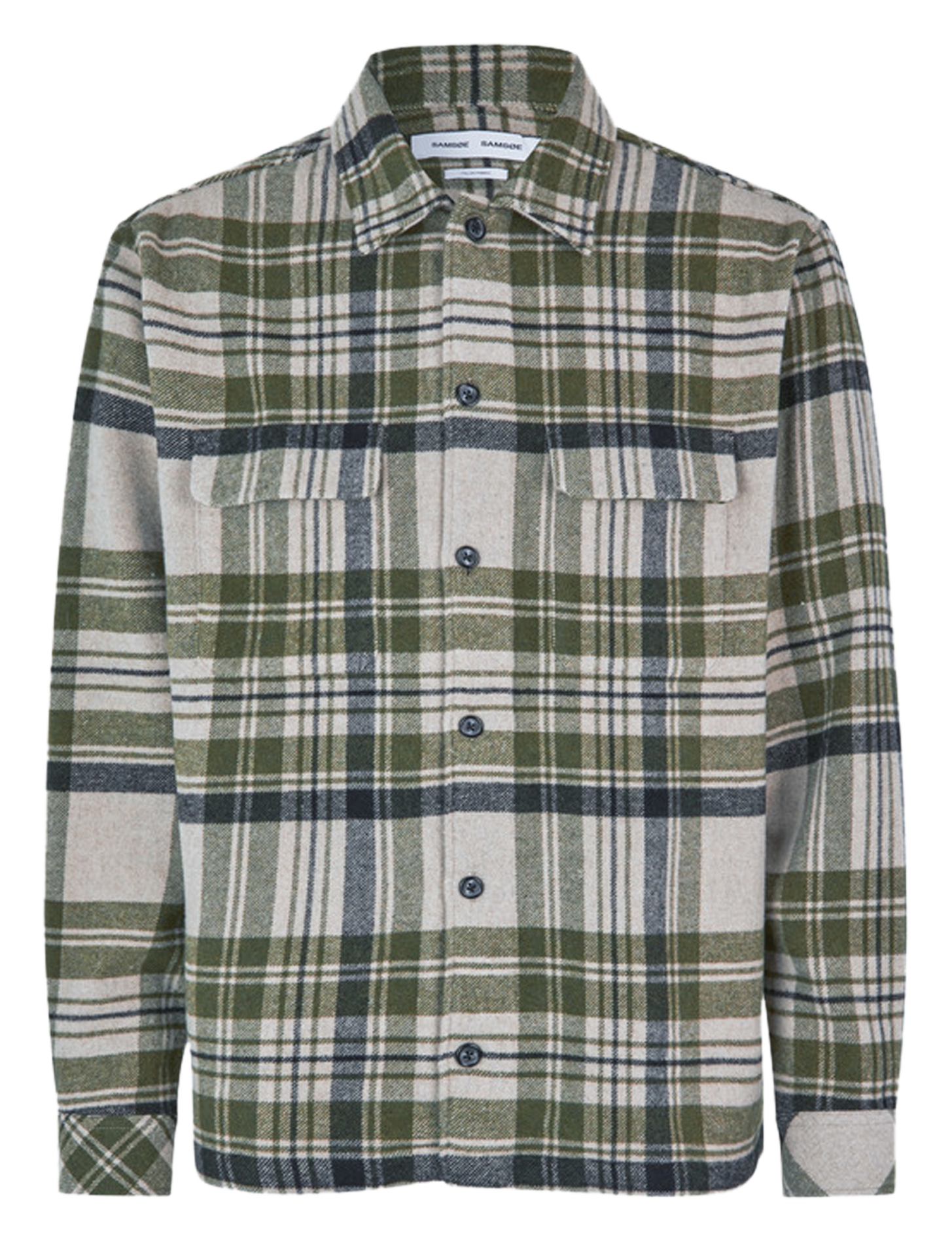 Surchemise à carreaux en flanelle de coton SAMSOE SAMSOE Vert
